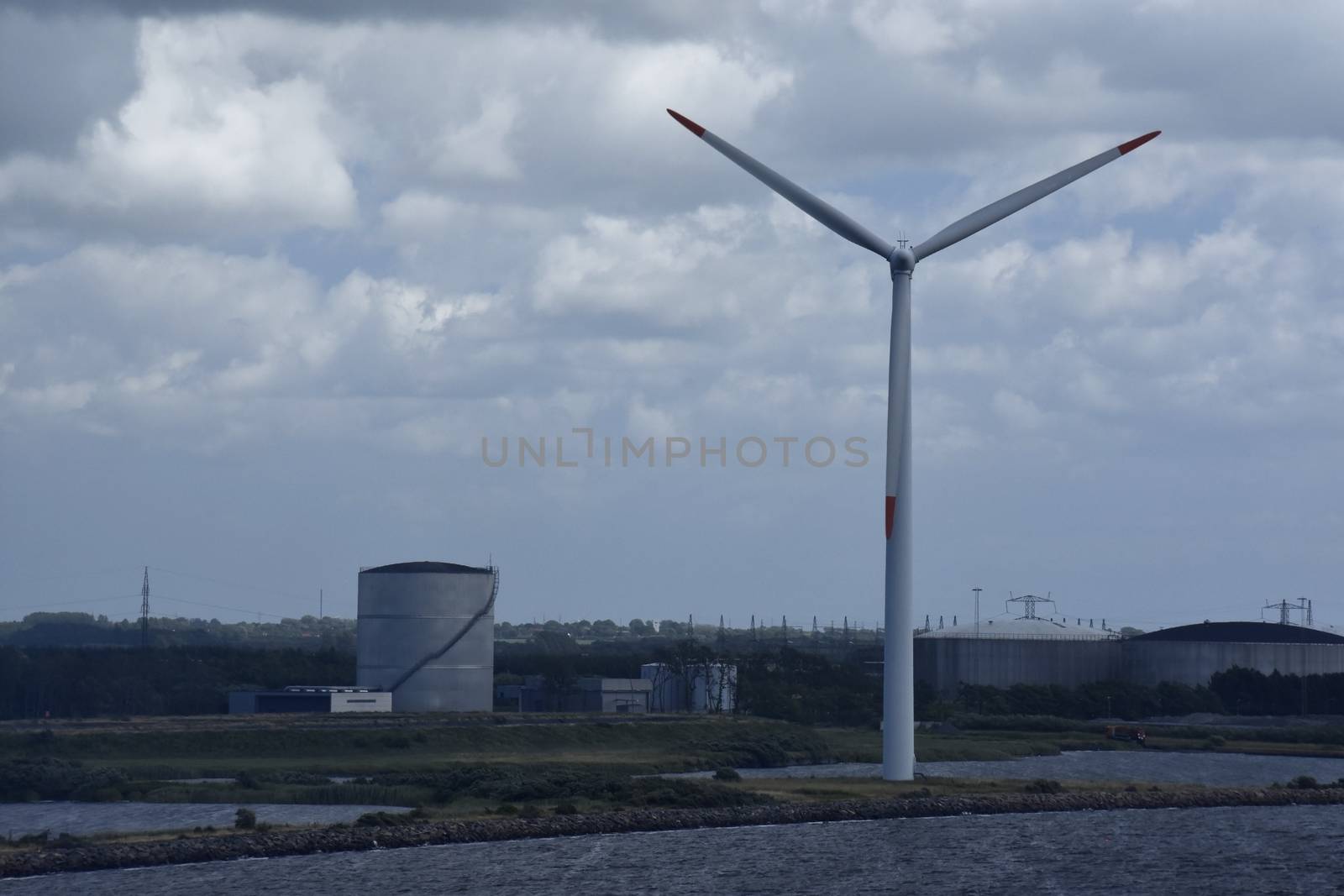 Windmills on the coast by albln