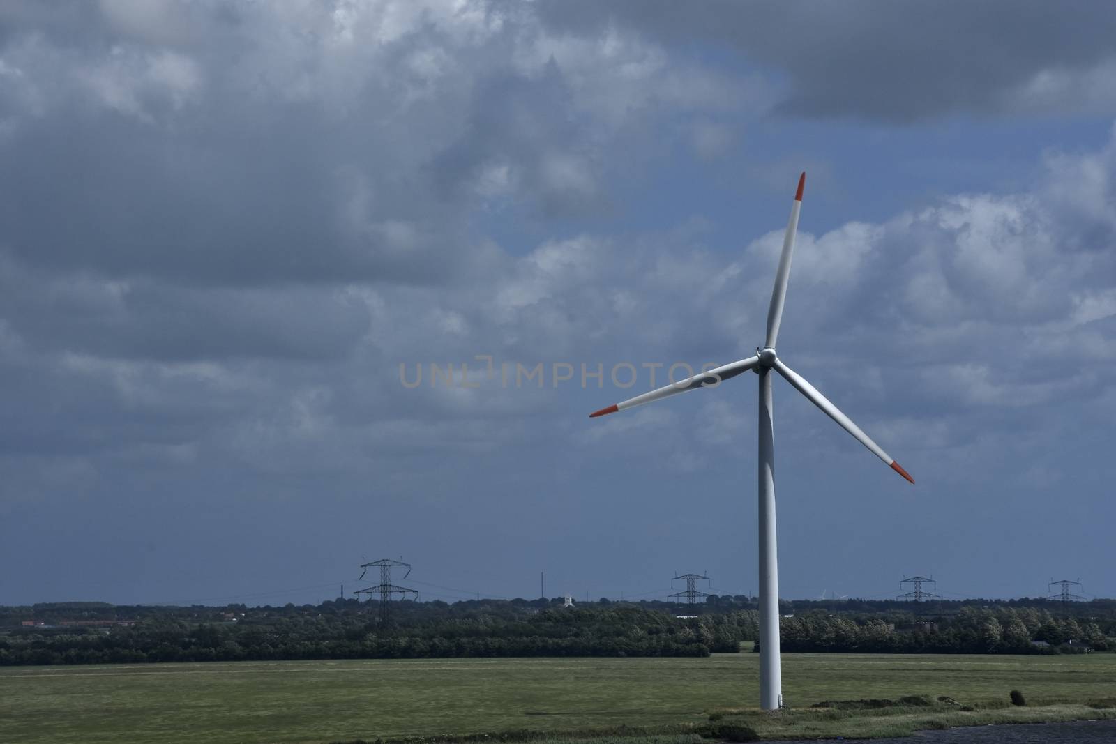 Stock pictures of windmills to produce clean energy