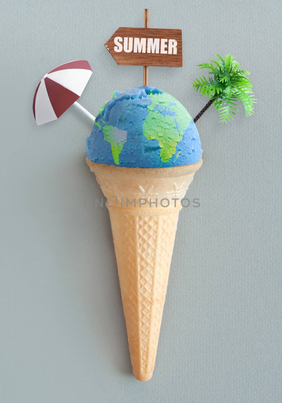 Icecream cone world map by unikpix