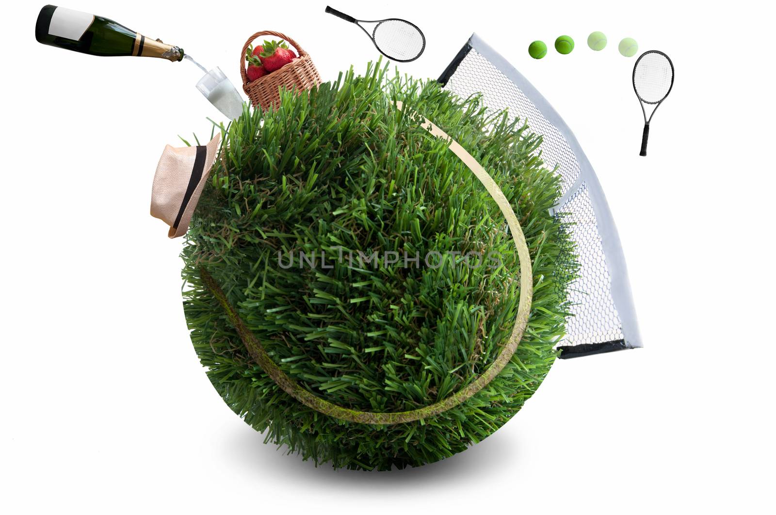 Summer grass tennis concept by unikpix