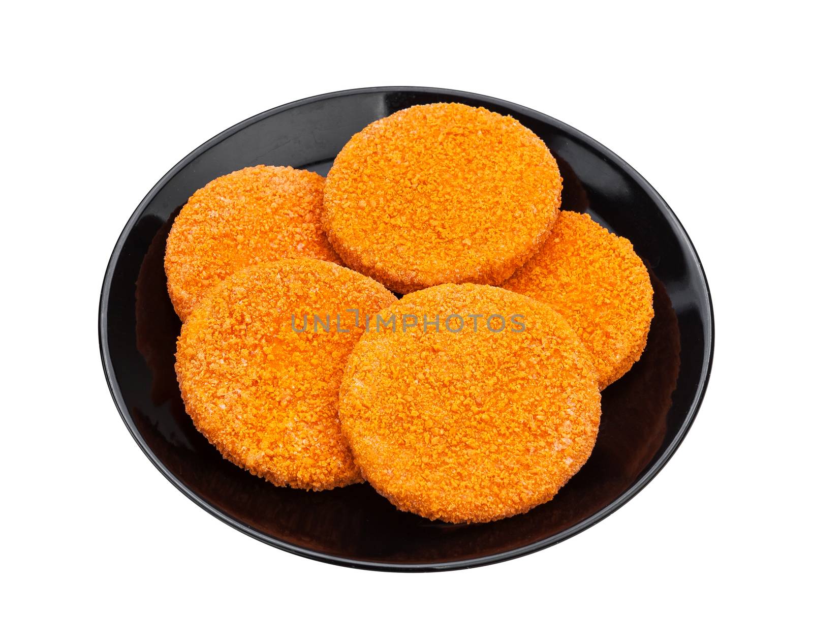 Fish burgers isolated on white background with clipping path
