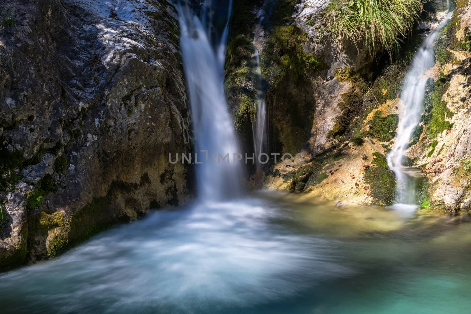 Waterfall at the Val Vertova Torrent Lombardy near Bergamo in It by phil_bird