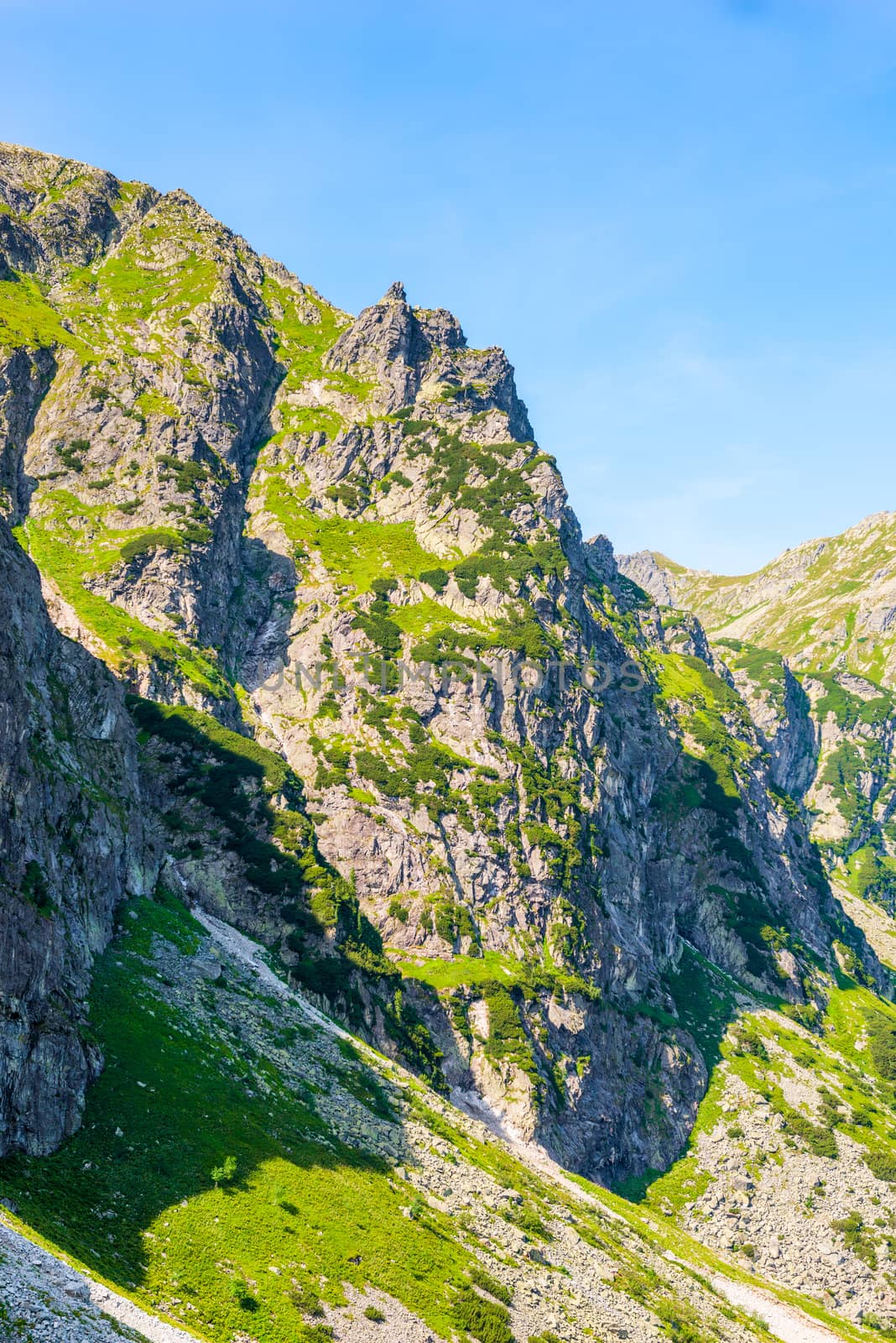 mountain top in the Tatras, Poland on a sunny day