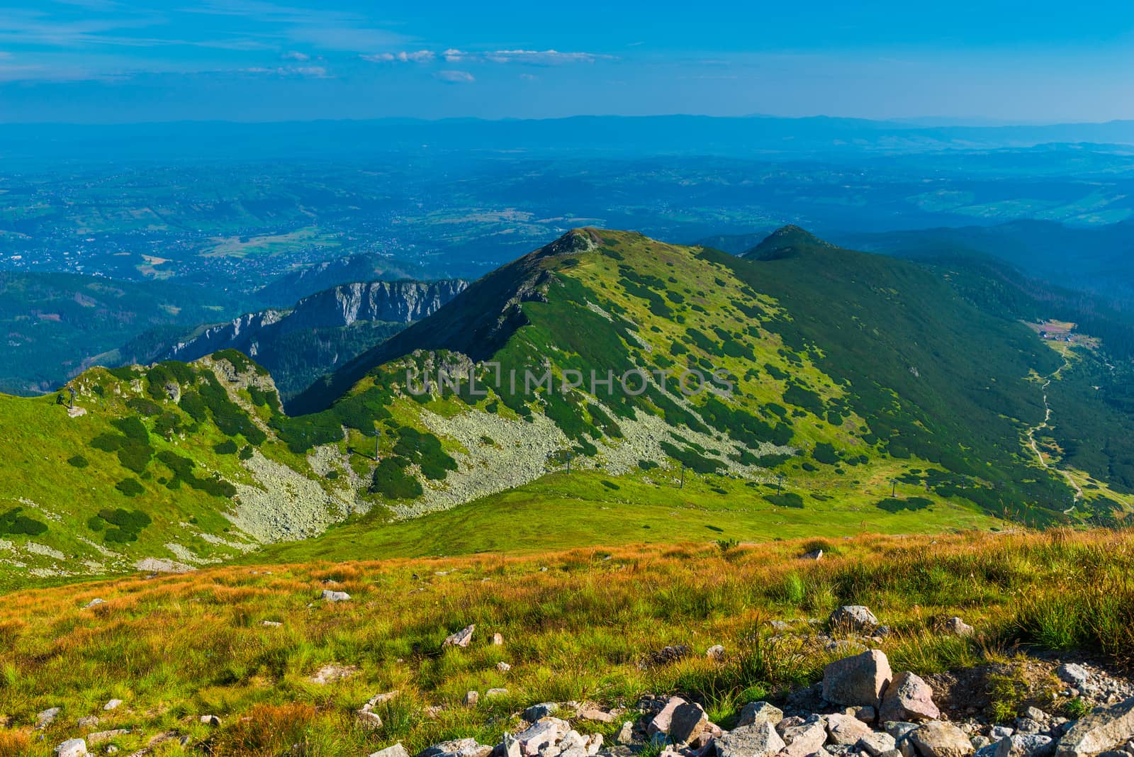 beautiful scenic landscape of the Tatra Mountains in Poland