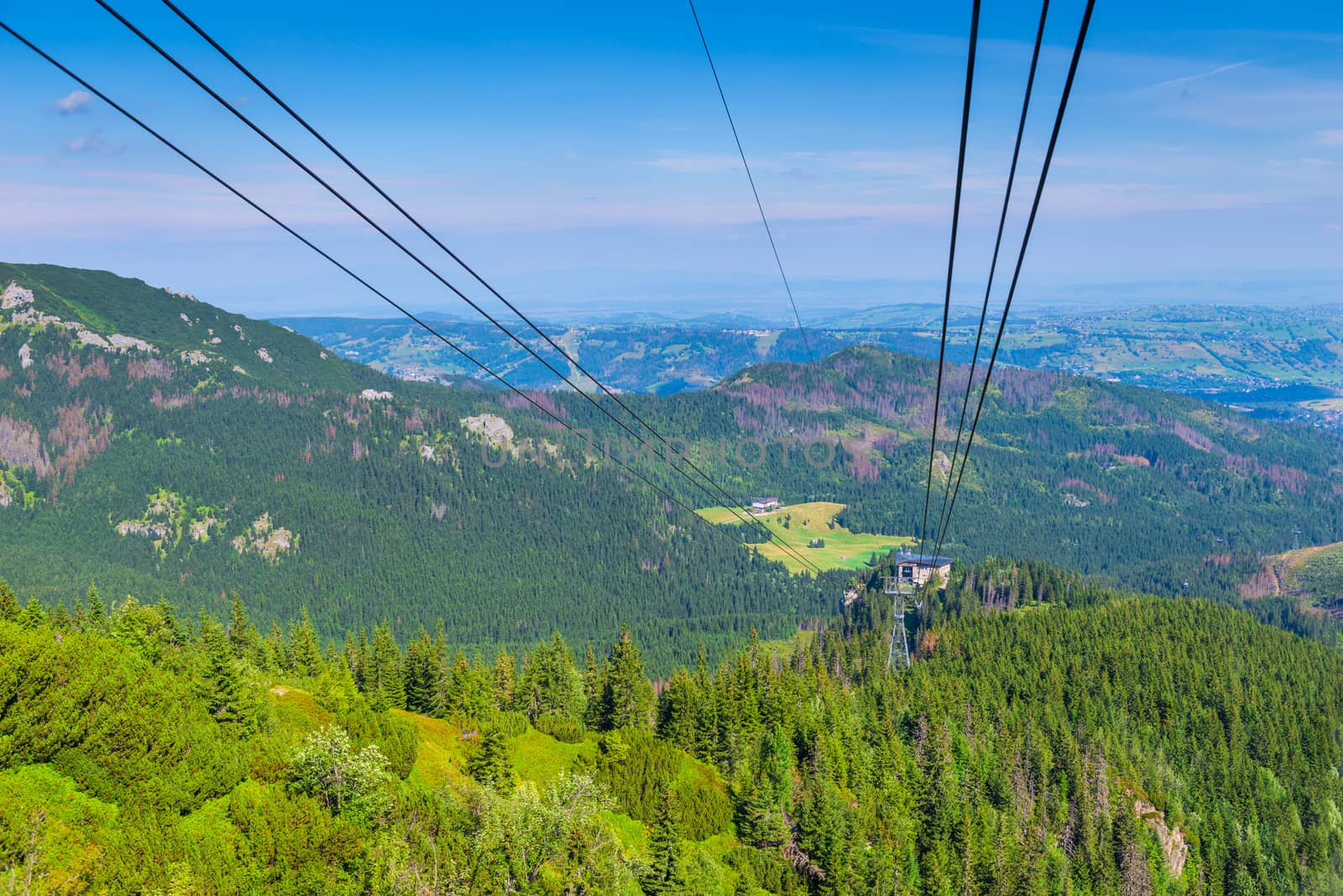 The descent from the Kasprowy Wierch by cable car, beautiful vie by kosmsos111