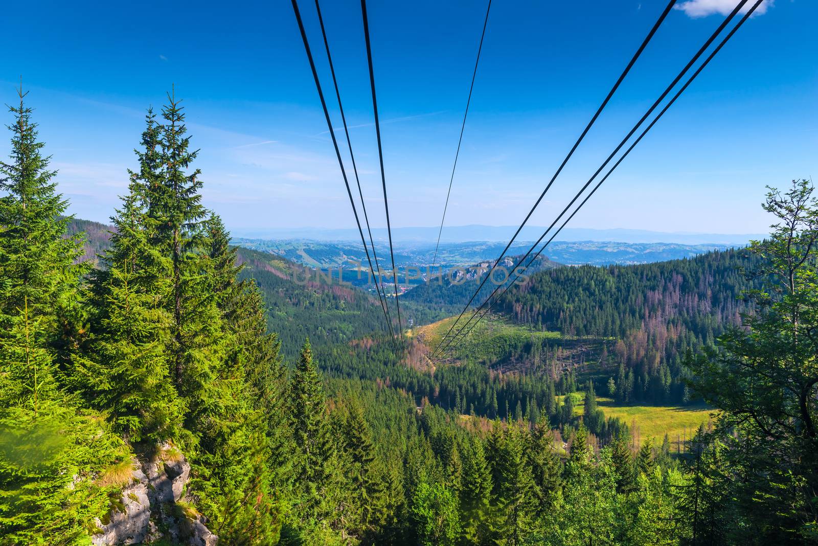 Beautiful view from a height to the mountains and valley, shooti by kosmsos111