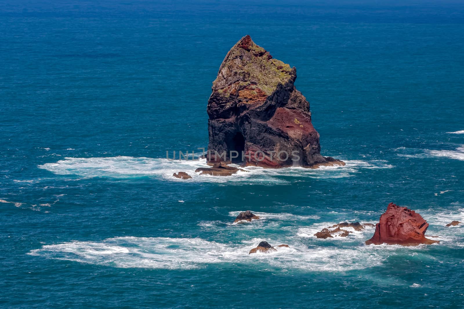 Rocky outcrops at St Lawrence in Madeira showing unusual clourat by phil_bird