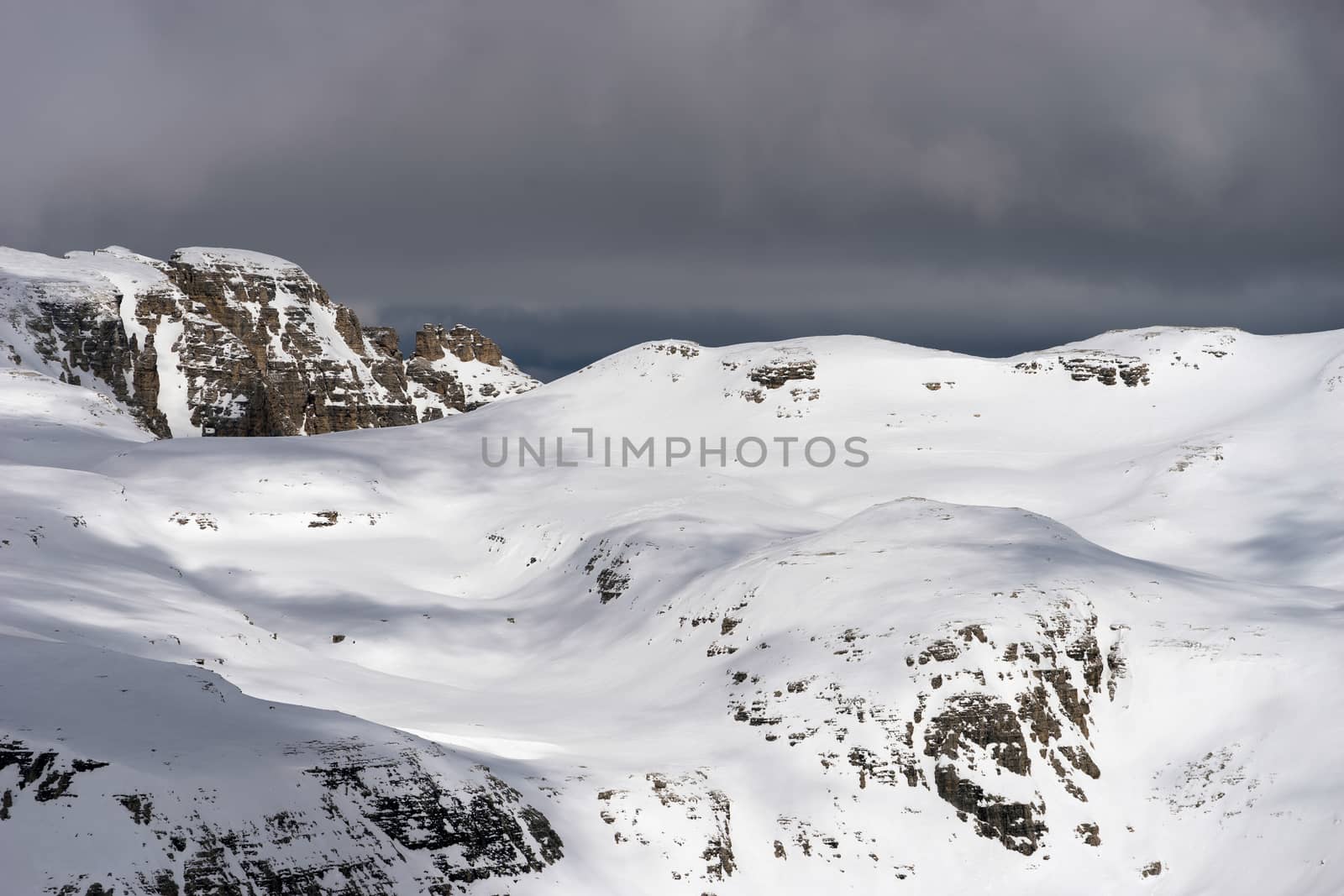 View from Sass Pordoi in the Upper Part of Val di Fassa by phil_bird