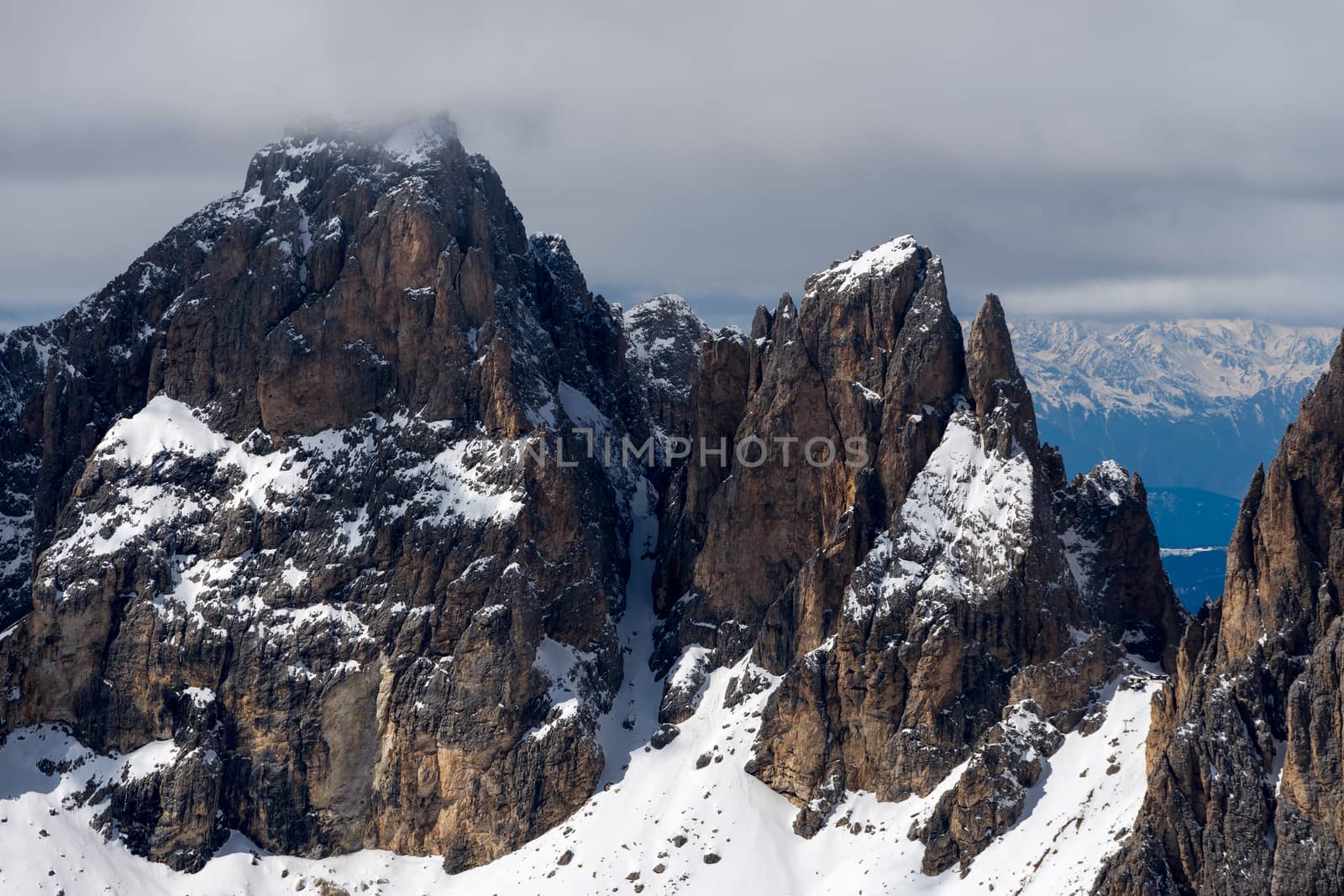 View from Sass Pordoi in the Upper Part of Val di Fassa by phil_bird