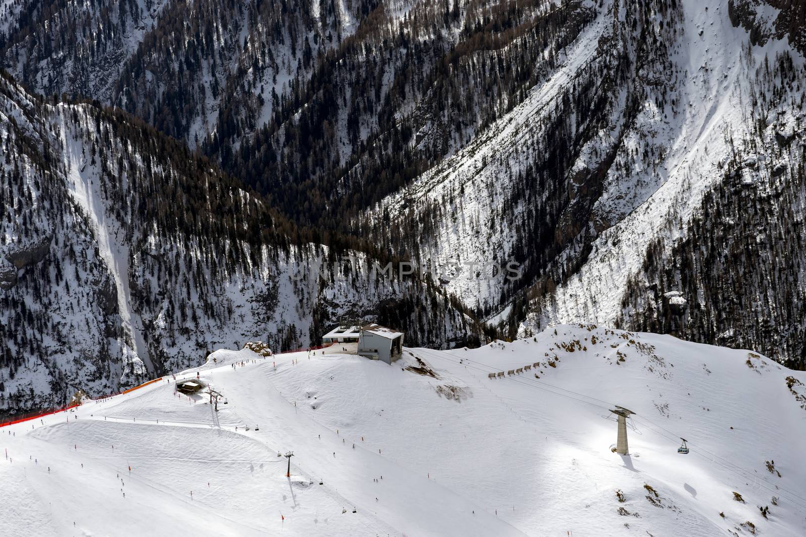 View from Sass Pordoi in the Upper Part of Val di Fassa by phil_bird