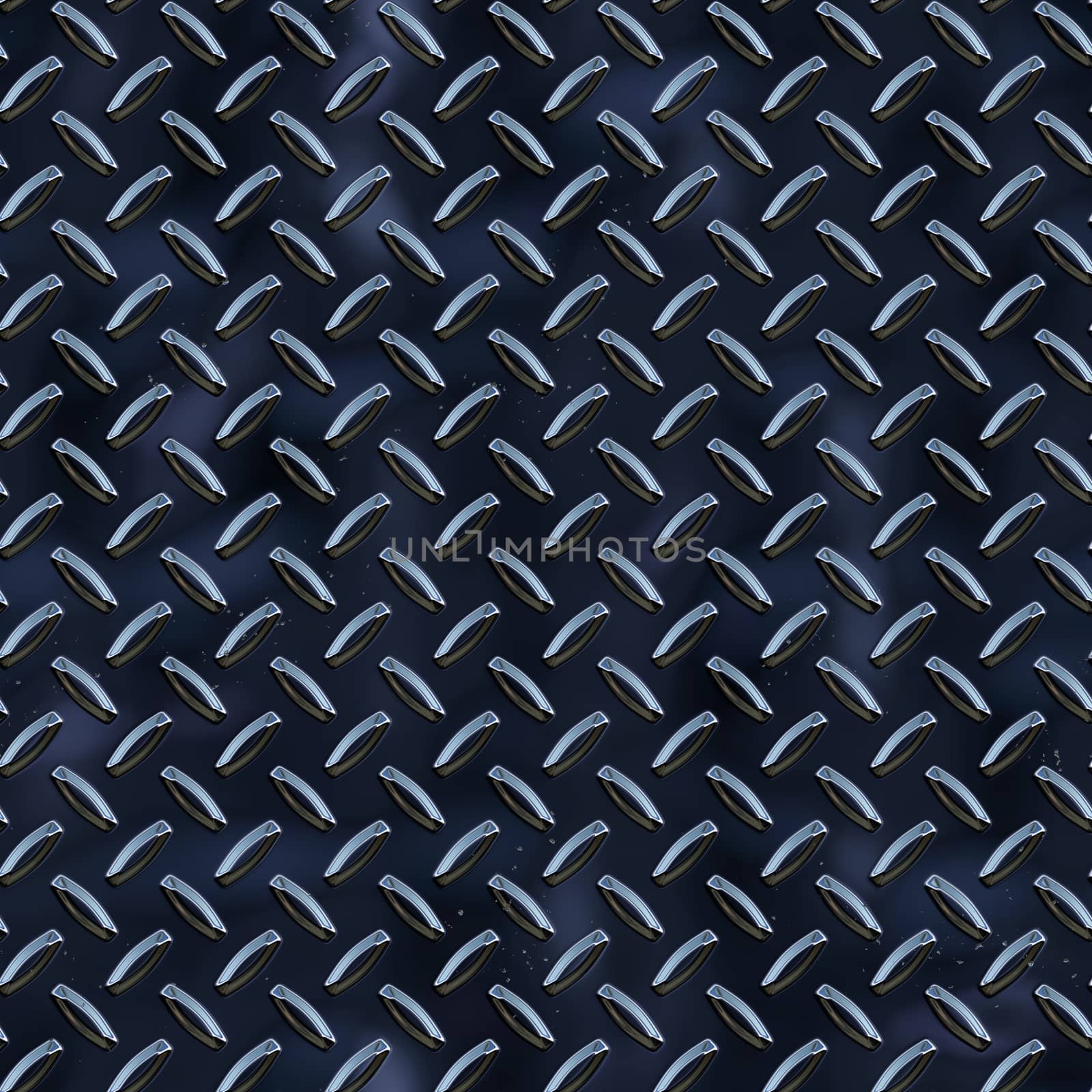 Blue black diamond shiny metal plate seamless pattern, or texture.