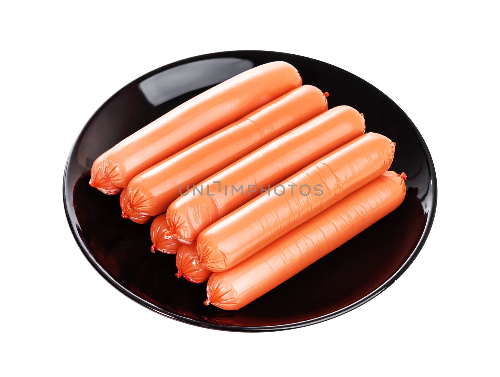 Sausages isolated on white background with clipping path by xamtiw