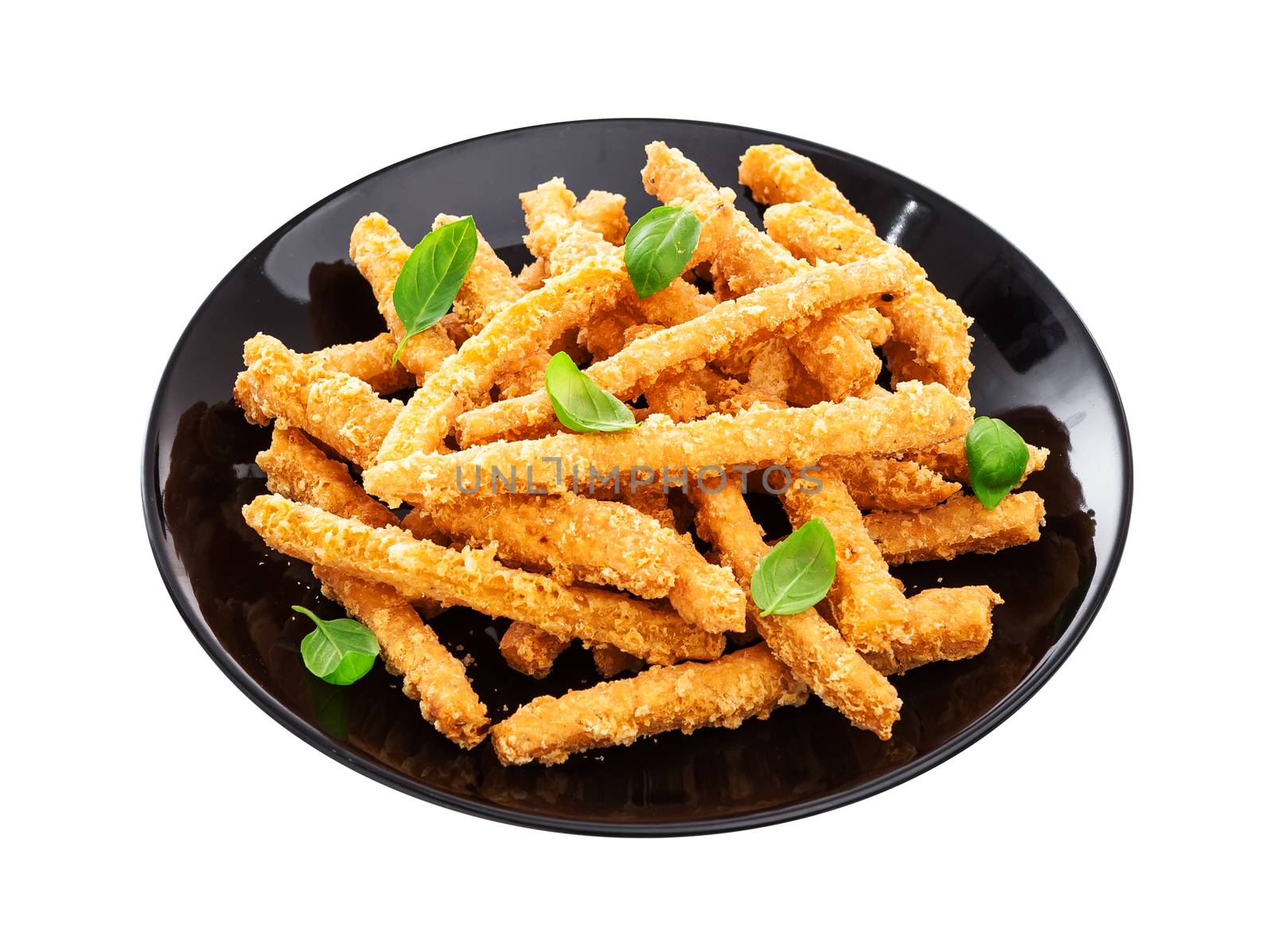Cheese sticks isolated on a white background with clipping path