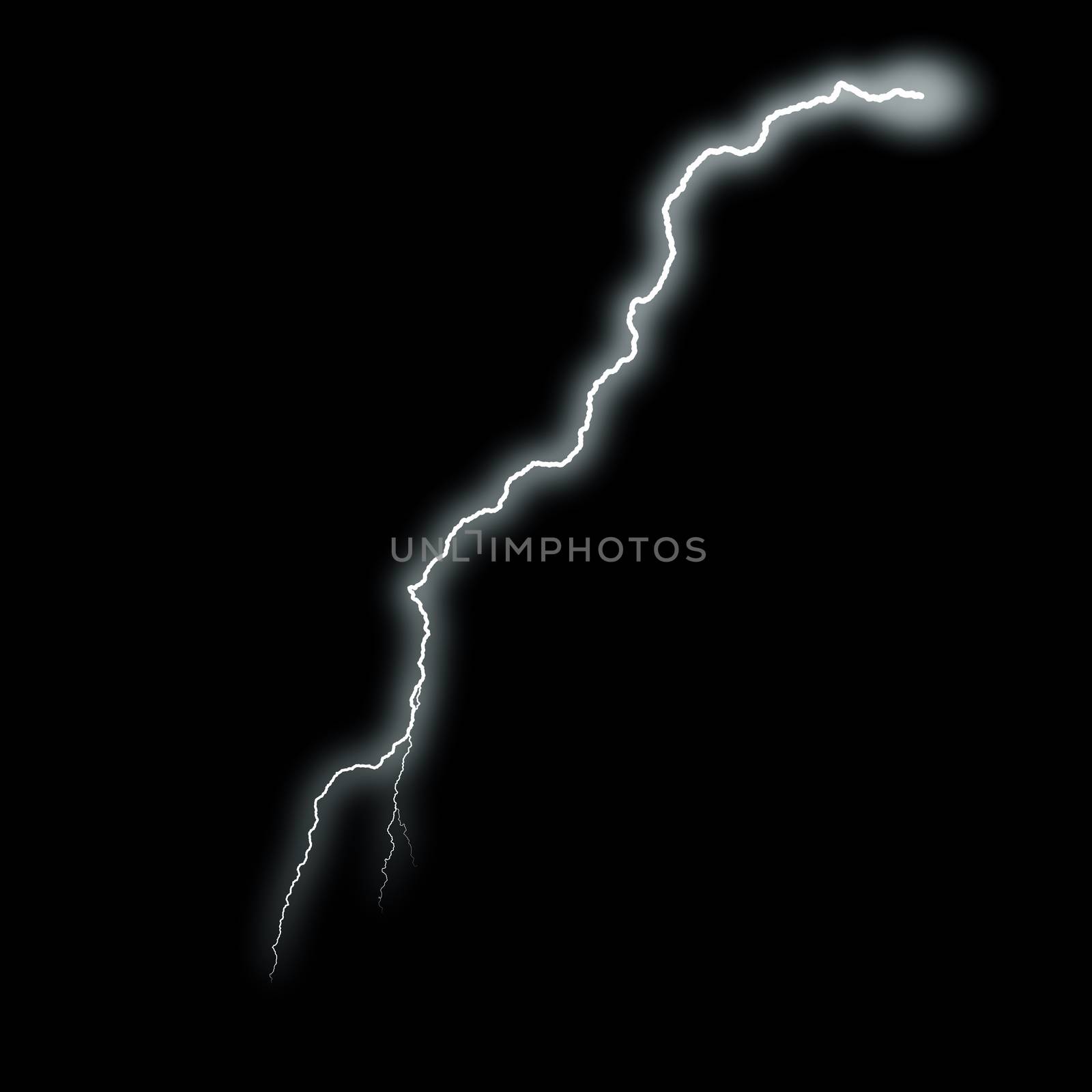 Lightning Isolated over Black Background by whitechild