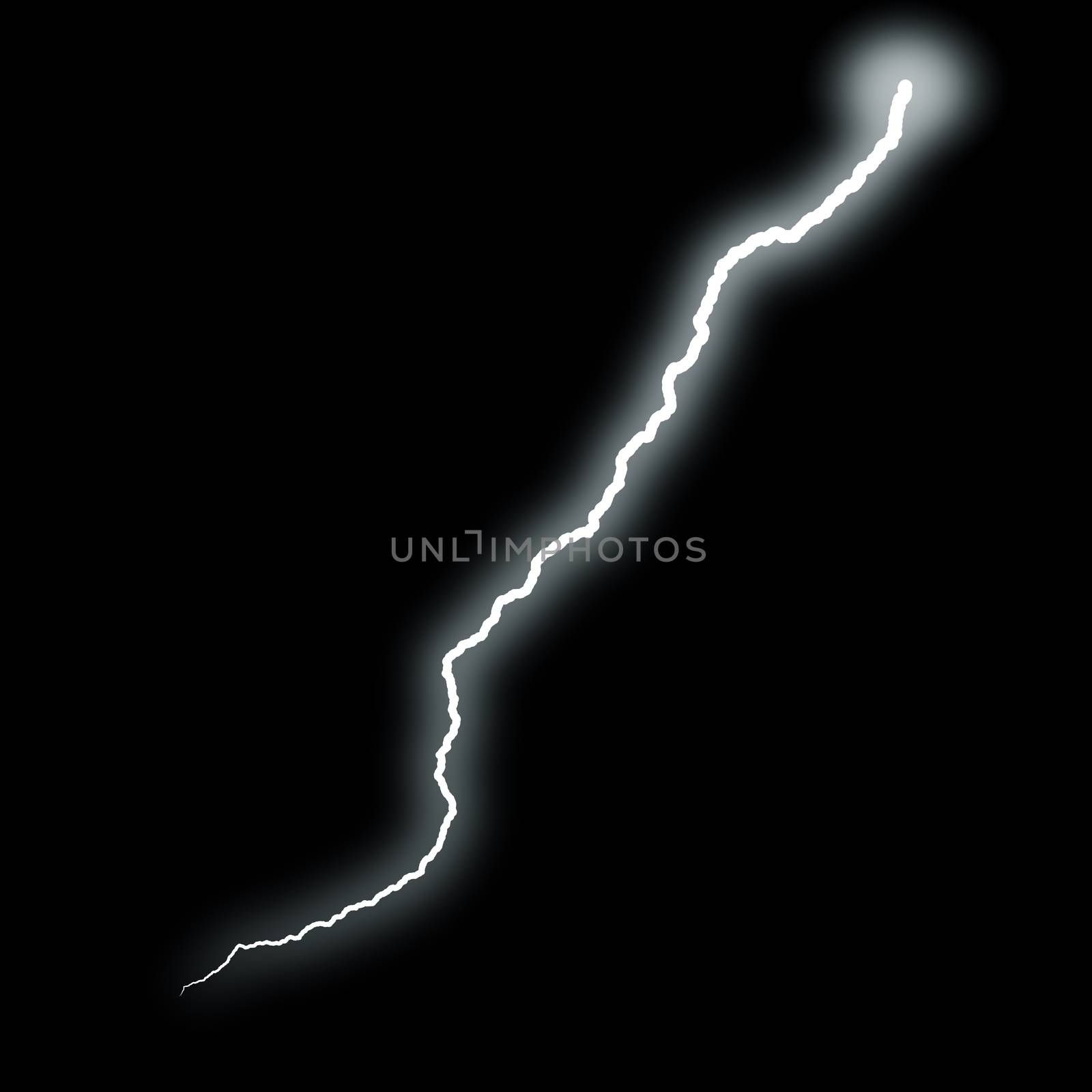 Lightning Isolated over Black Background by whitechild