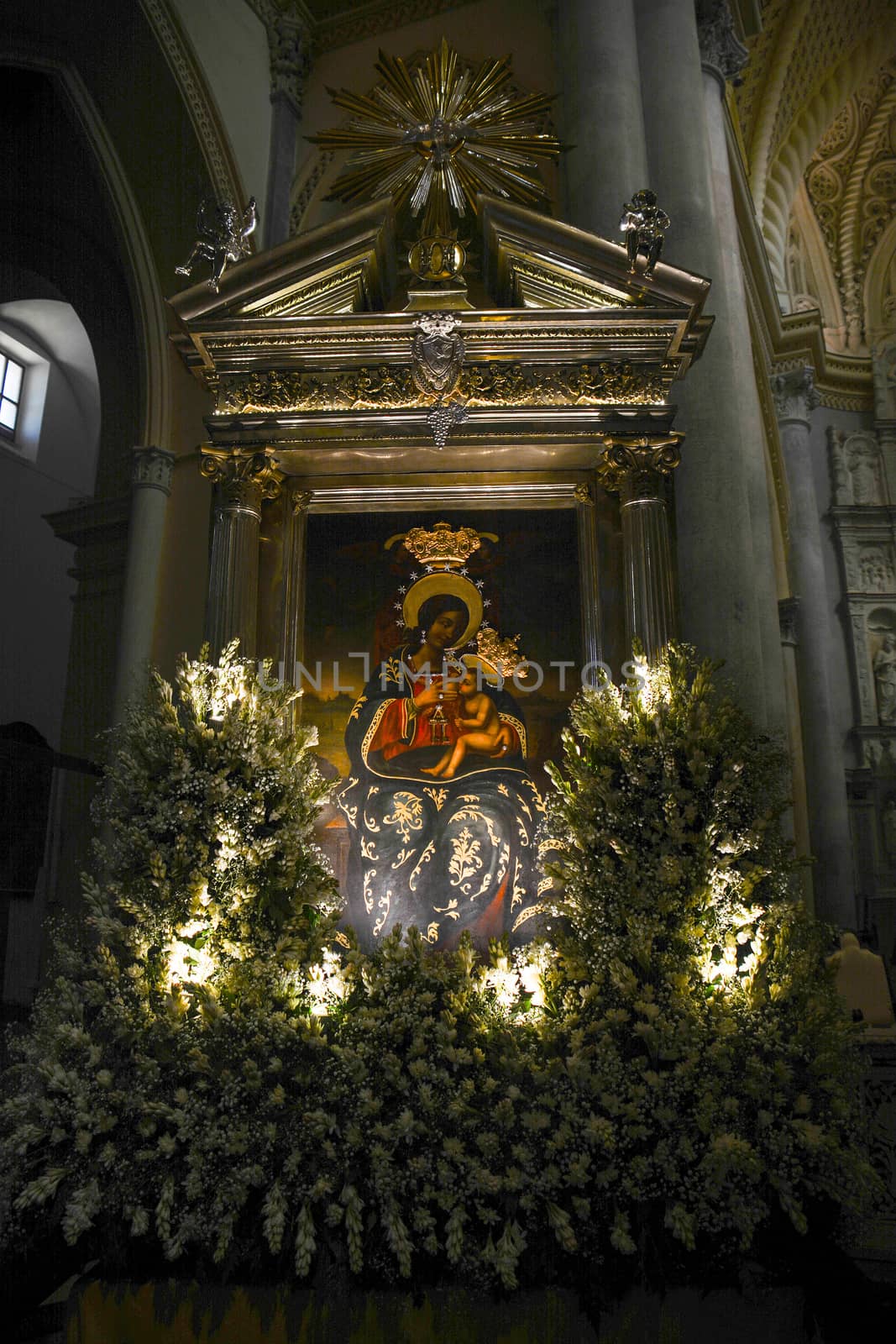 rare oly mary picture in a italian church