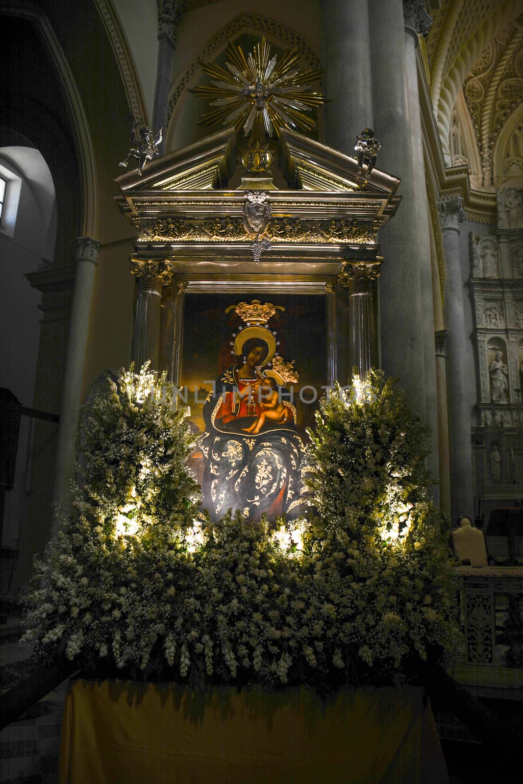 rare oly mary picture in a italian church