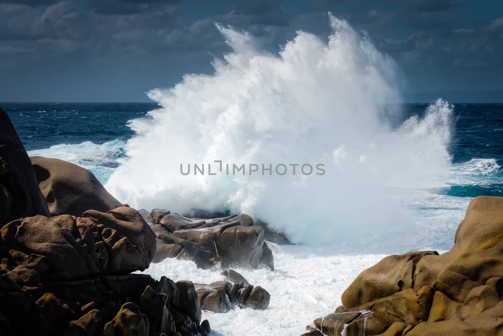 Waves Pounding the Coastline at Capo Testa by phil_bird