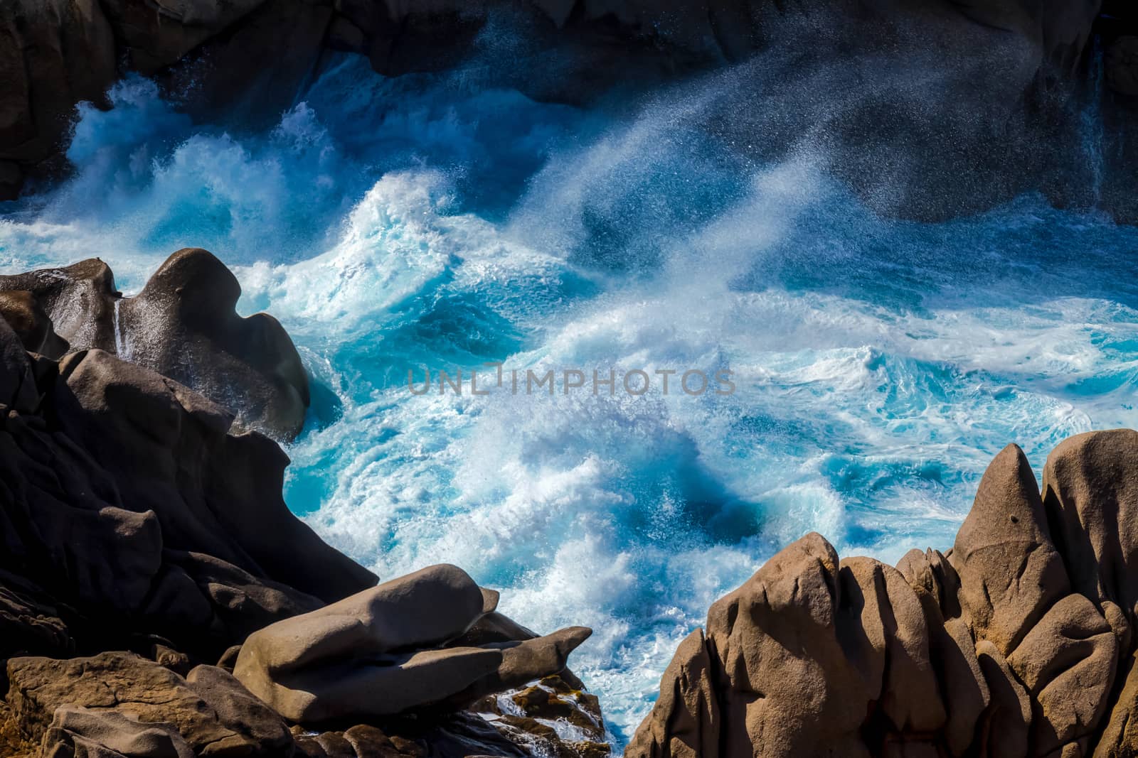 Waves Pounding the Coastline at Capo Testa by phil_bird