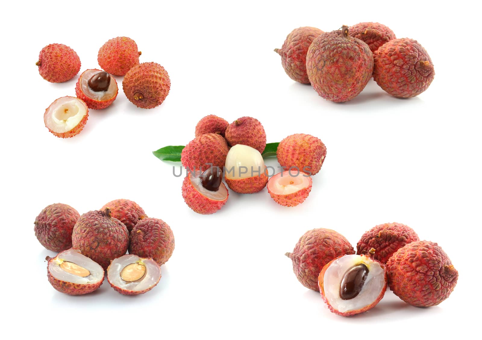 Litchi isolated on white background by sommai