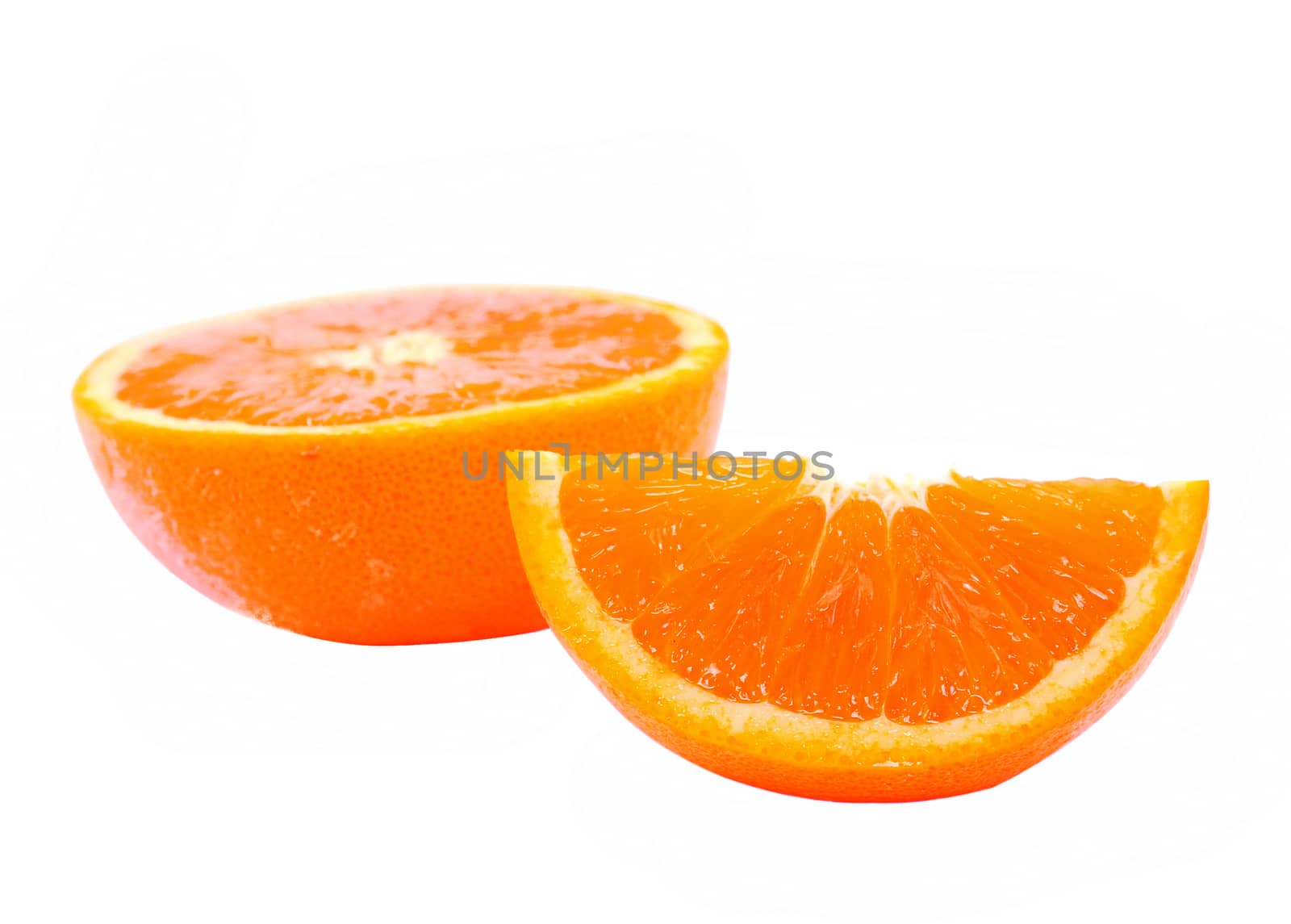 orange on white background by sommai