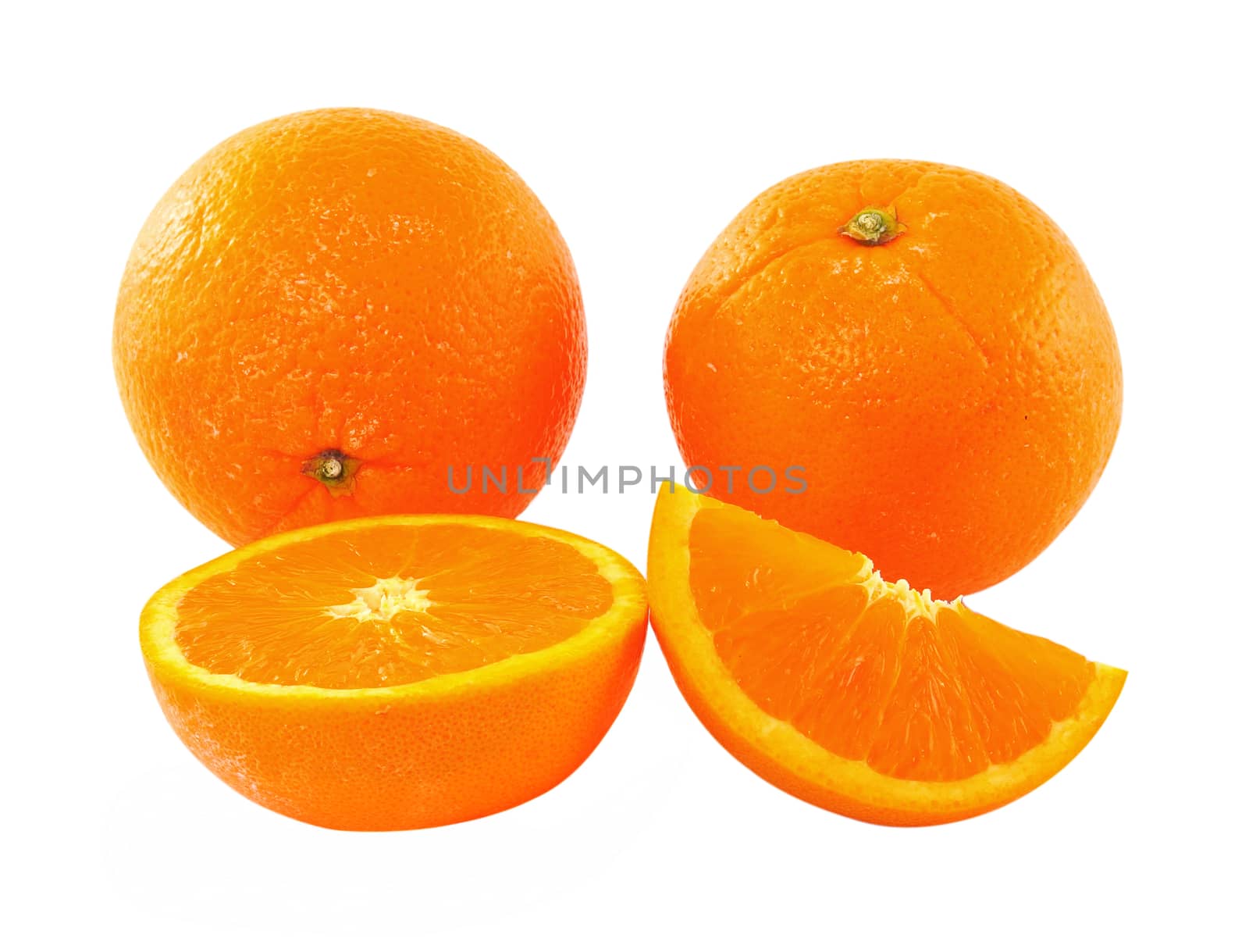 orange on white background by sommai