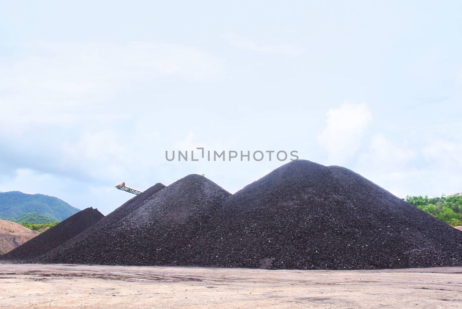 Lignite mass ready to be energy for electric power plant by sommai