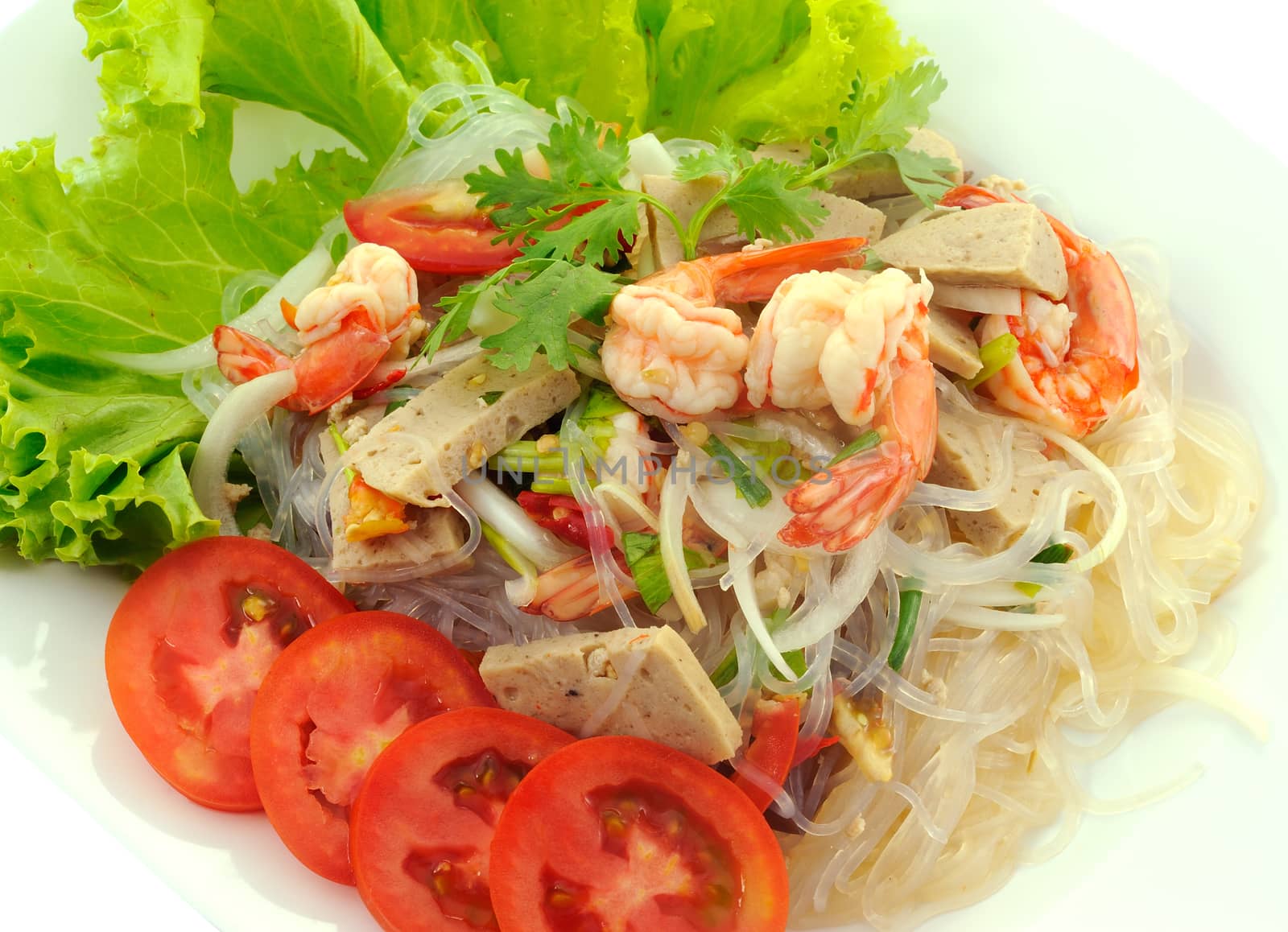Thai spicy seafood salad by sommai