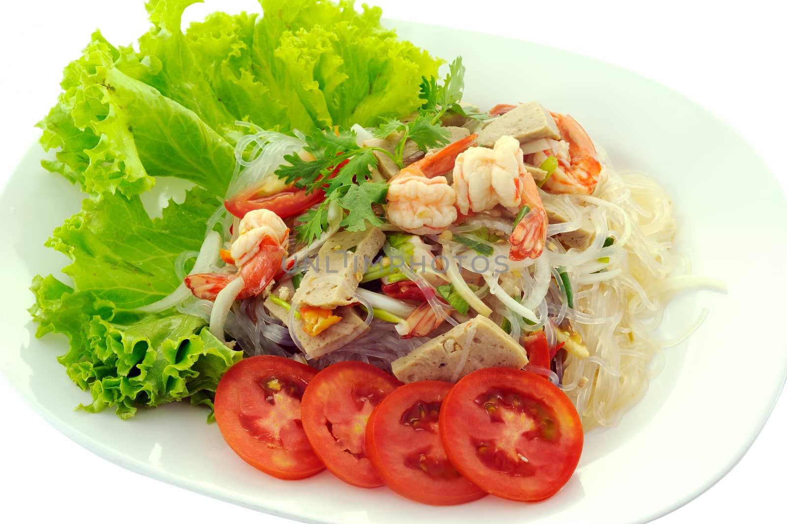 Thai spicy seafood salad by sommai