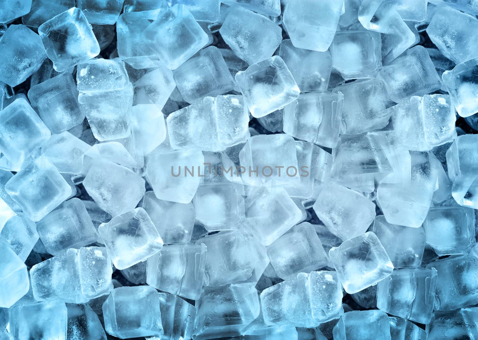 Background of ice cubes