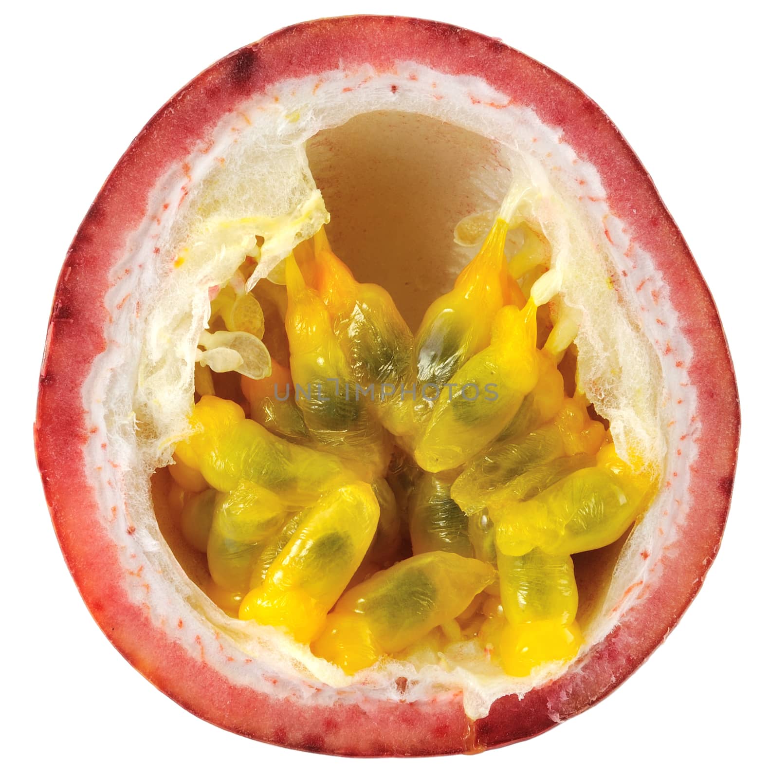 Passion fruit  on white background