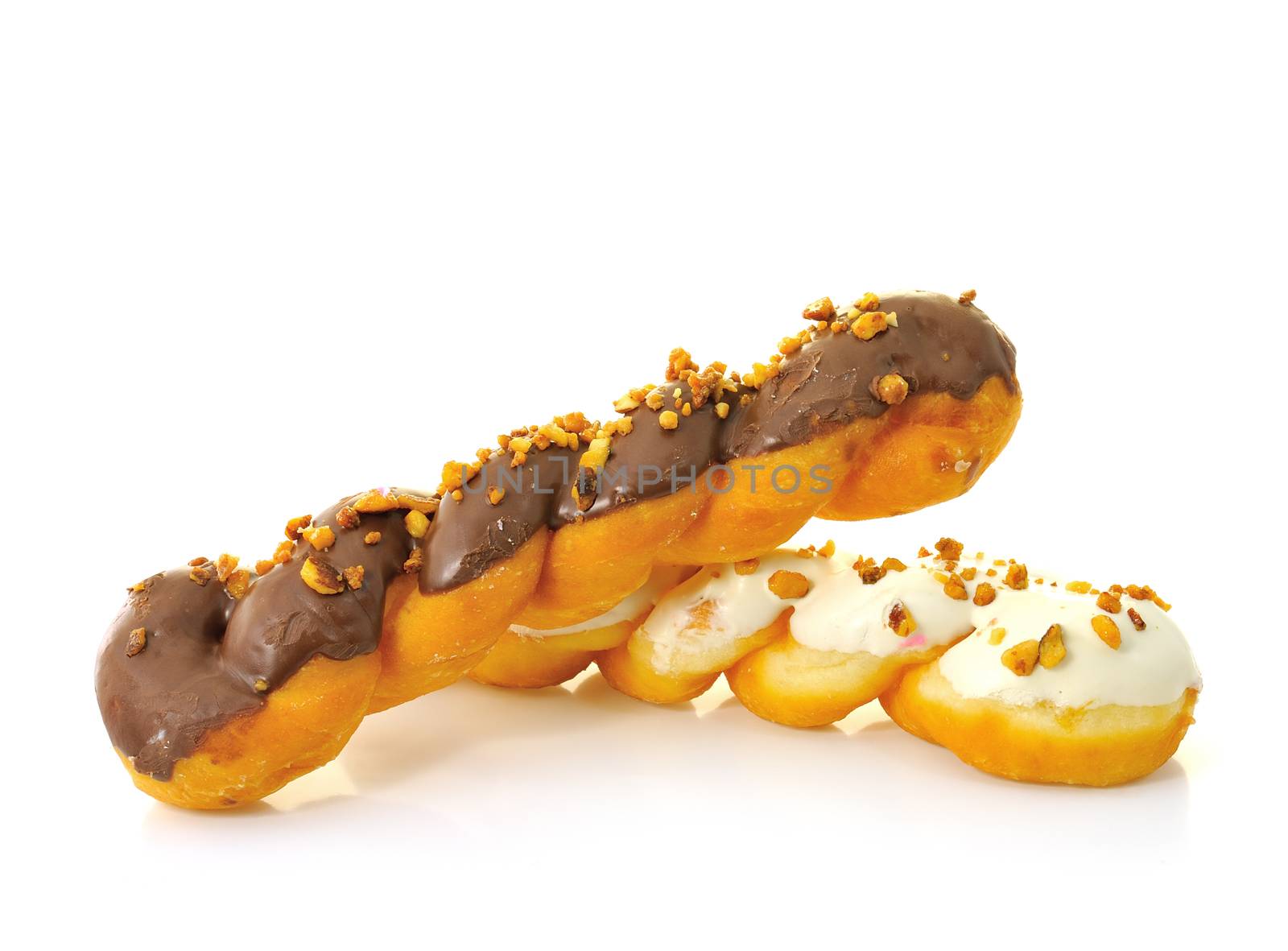 donut isolated on white background by sommai