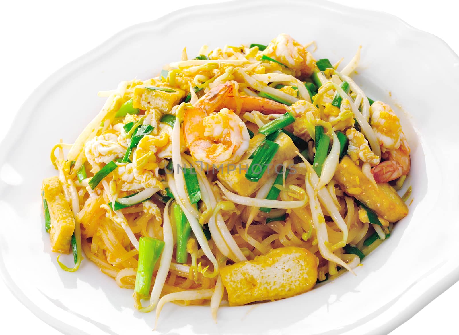 Thai food Pad thai , Stir fry noodles with shrimp