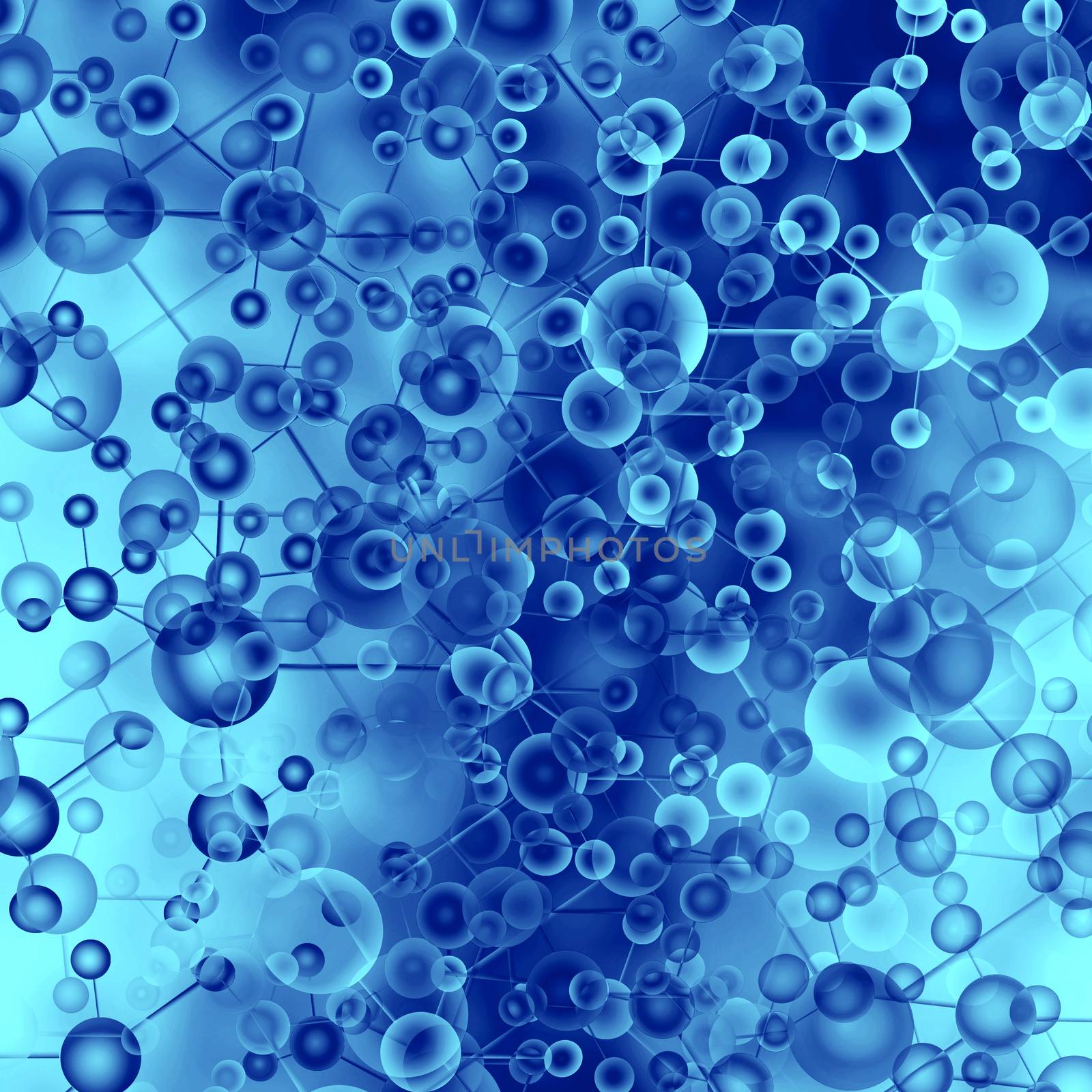 Blue Molecule background by sommai