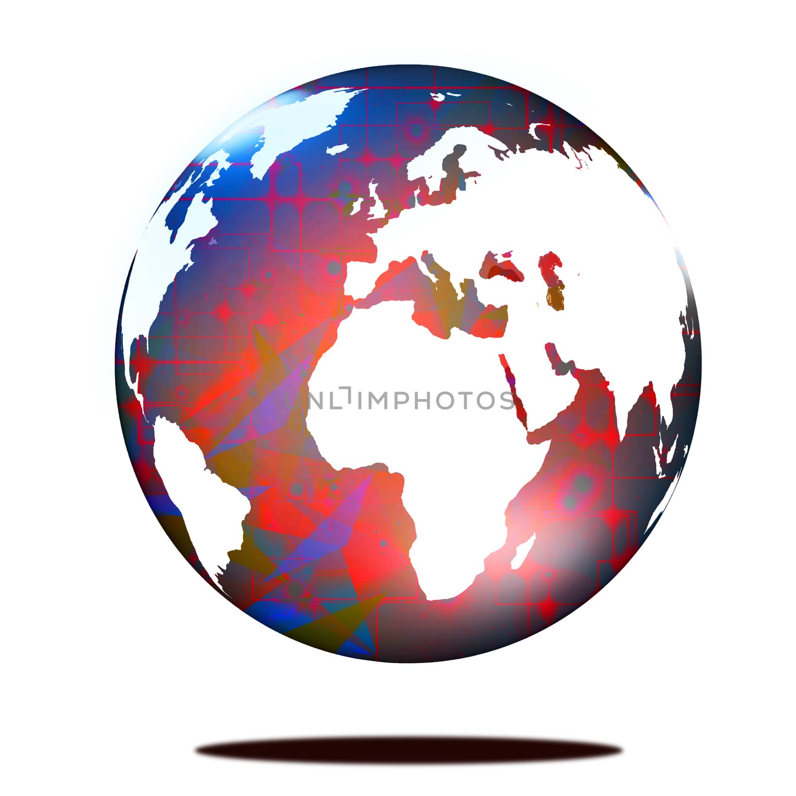 abstract Planet earth on white background