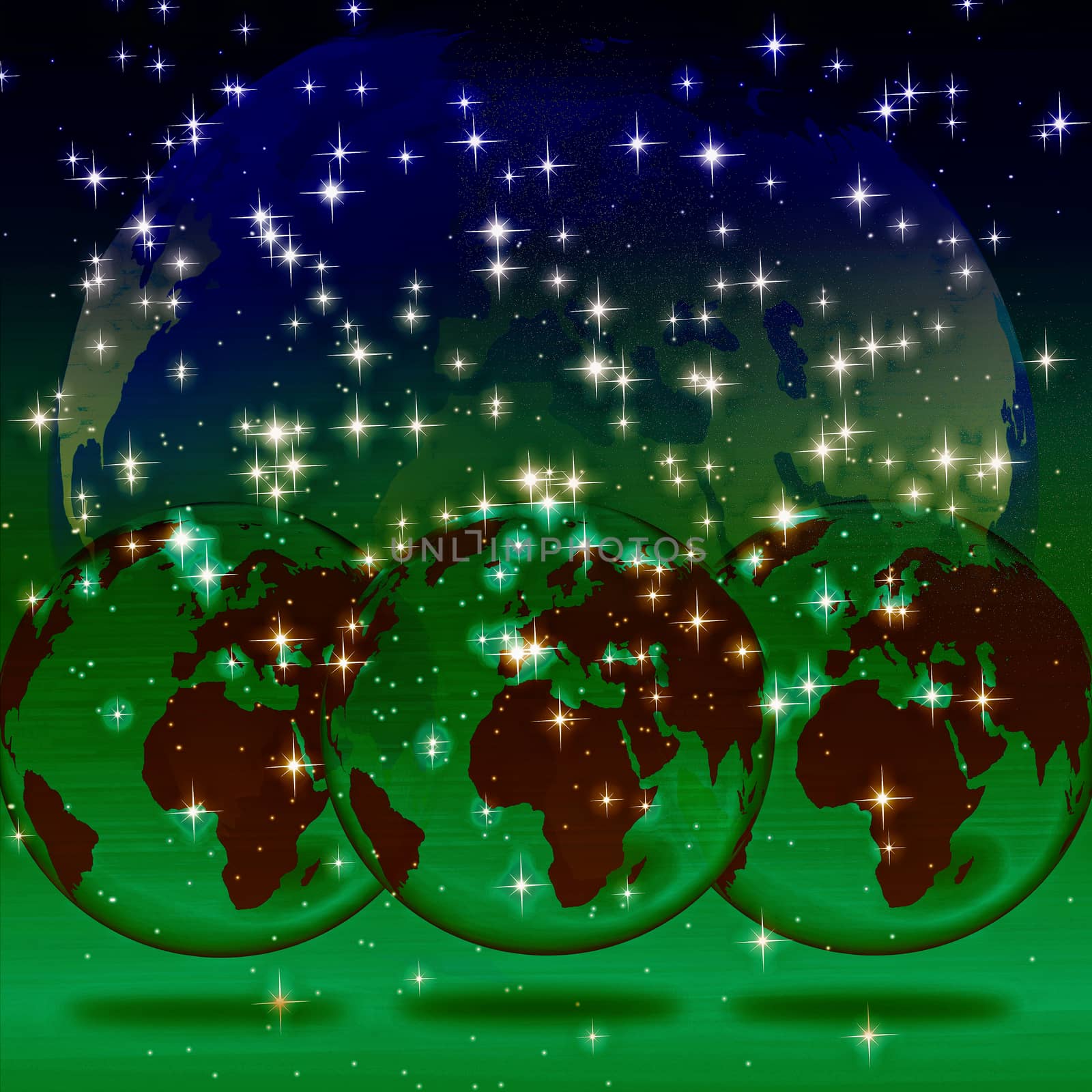 Background with globe by sommai