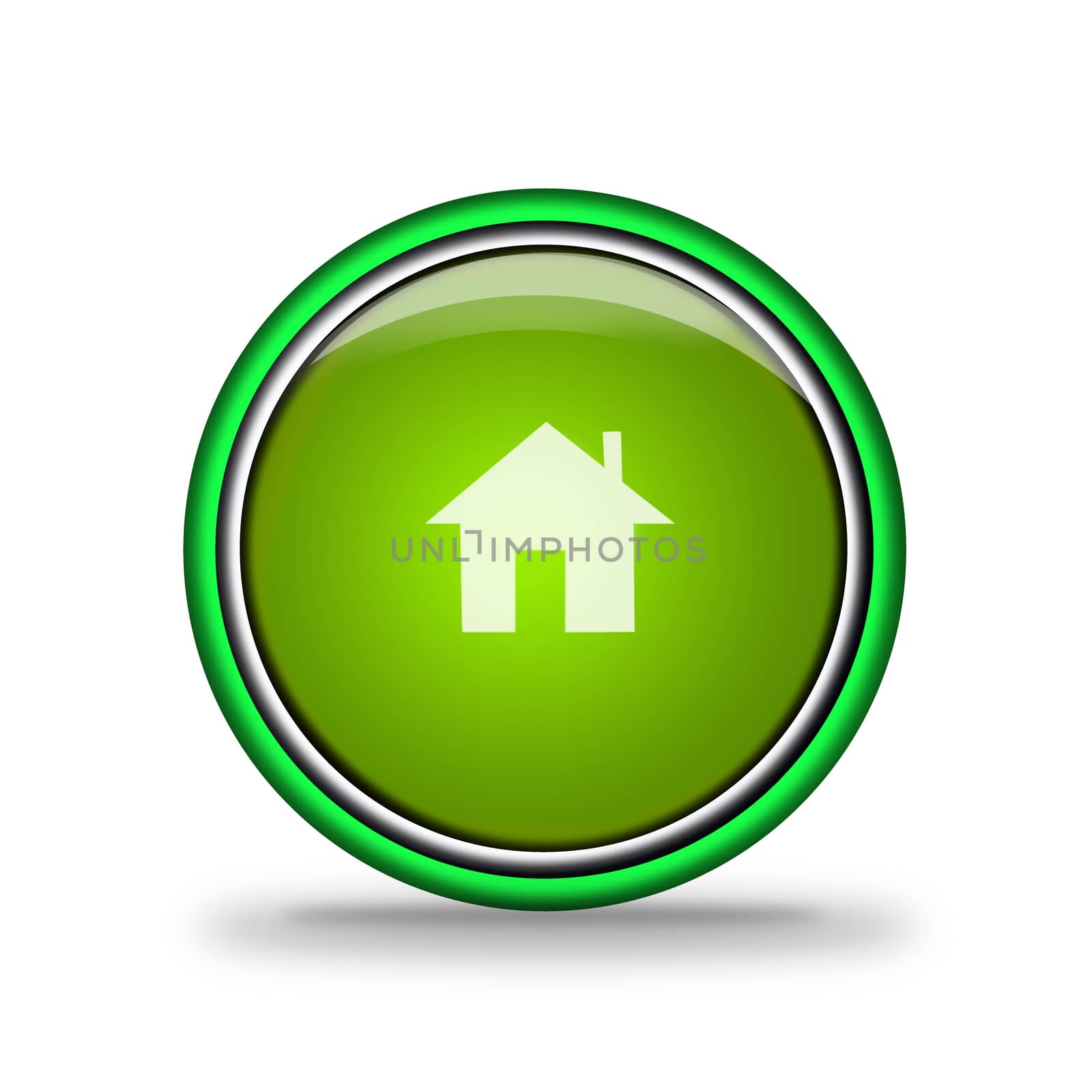 green shiny button with elements,  design for website.