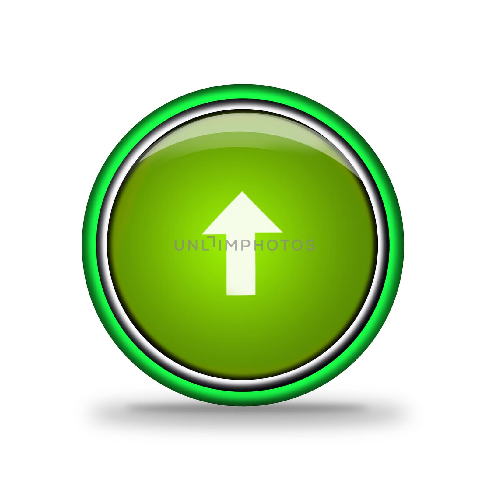 green shiny button with elements,  design for website. by sommai