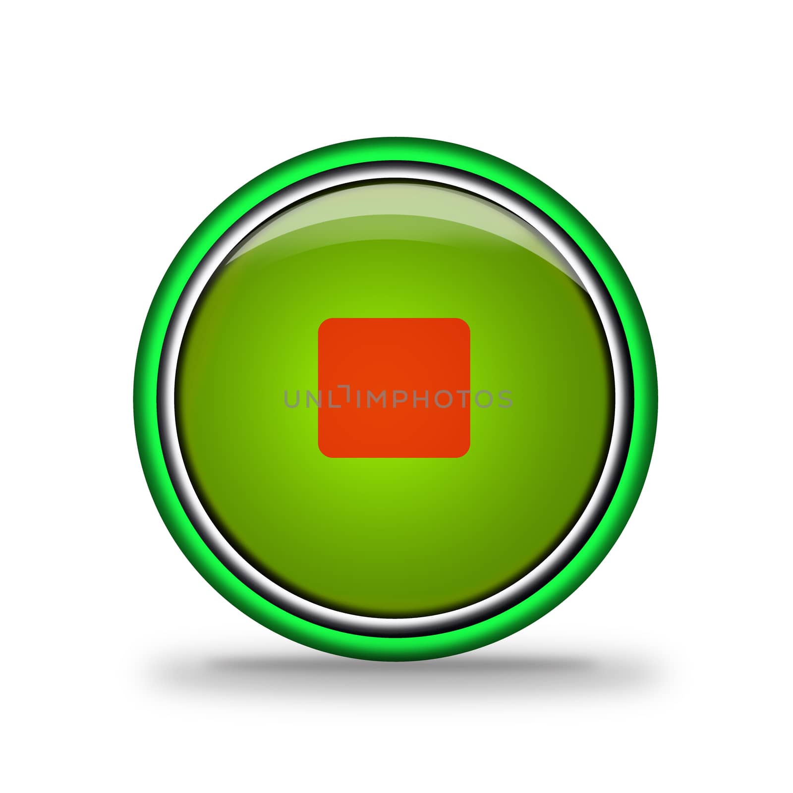 green shiny button with elements,  design for website.