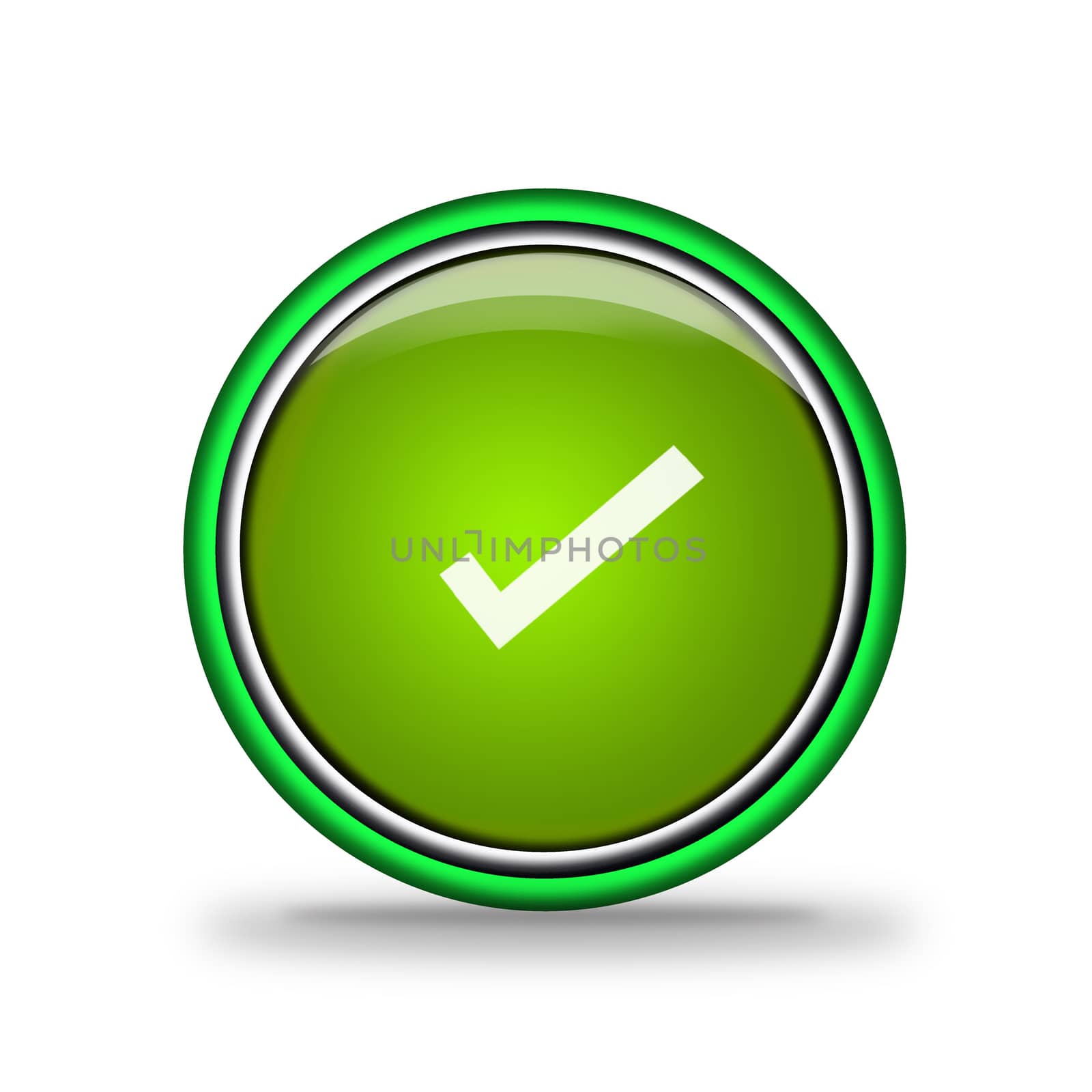 green shiny button with elements,  design for website. by sommai