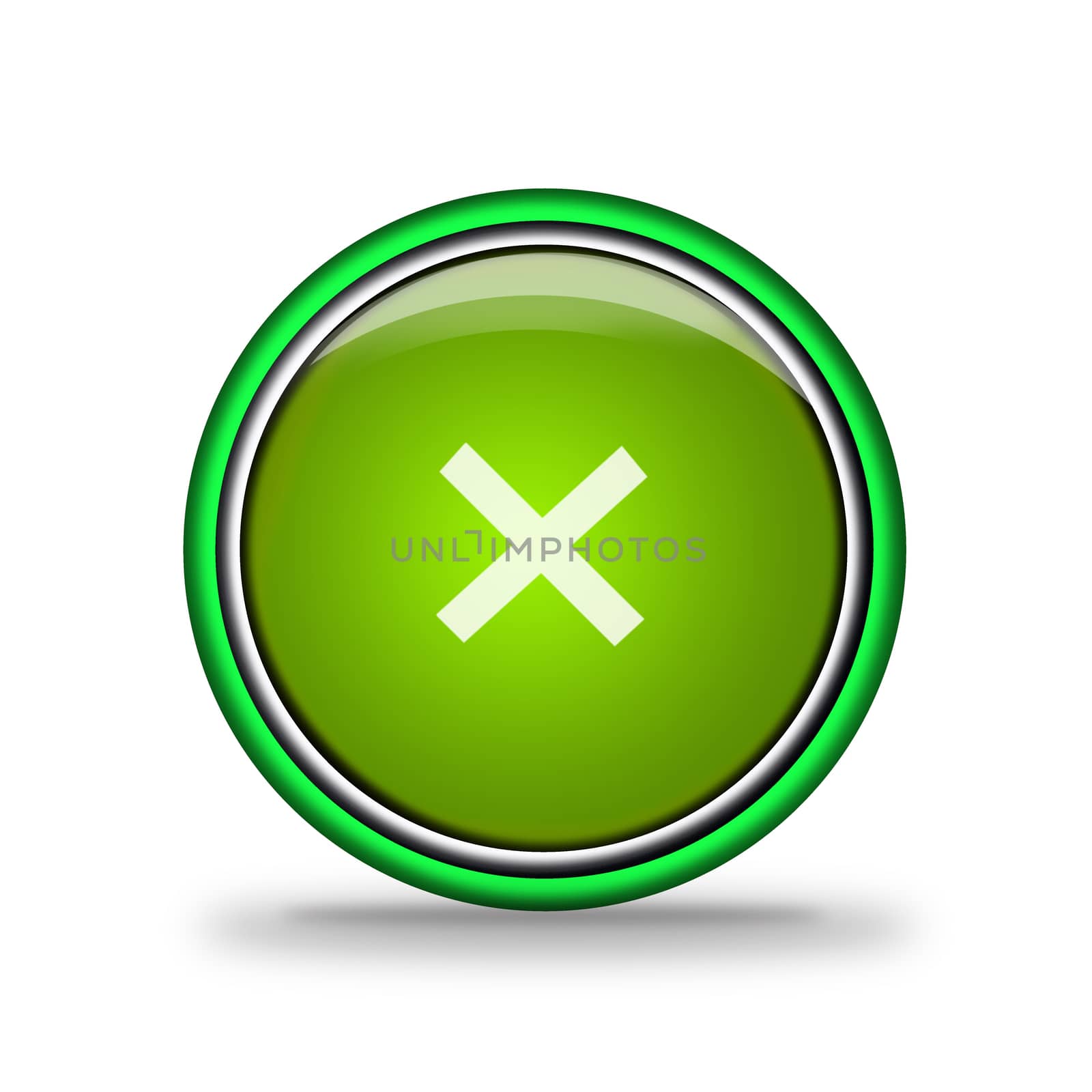green shiny button with elements,  design for website. by sommai
