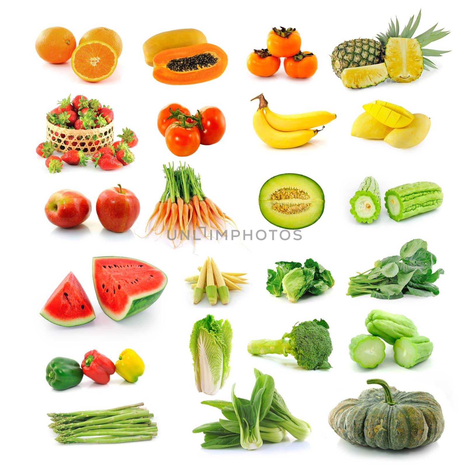 Fruits  vegetables. With beta carotene.