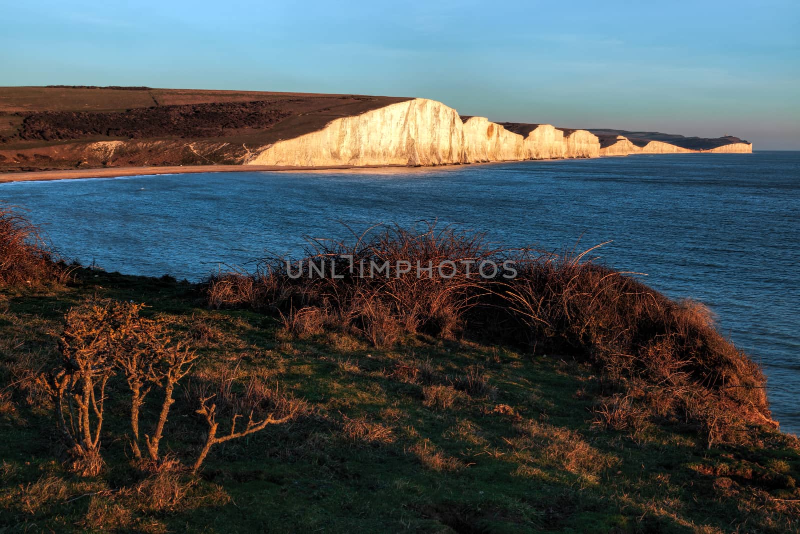 Winter Sunshine on the Seven Sisters