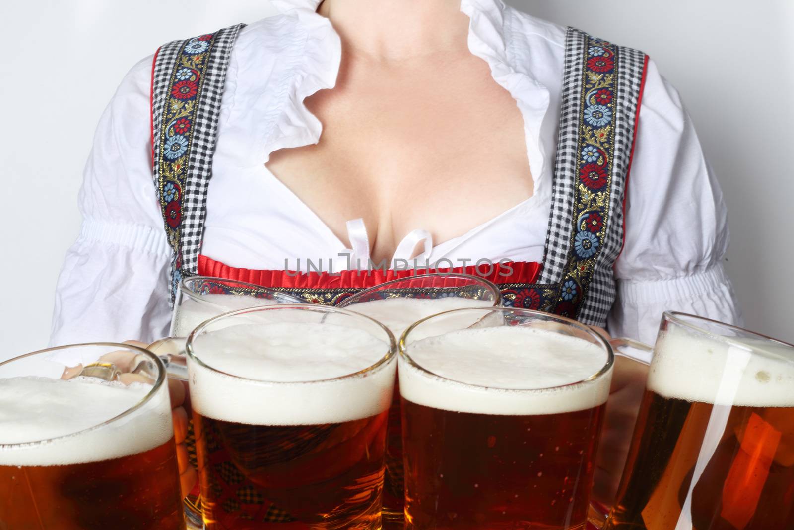 Oktoberfest woman with beer by destillat