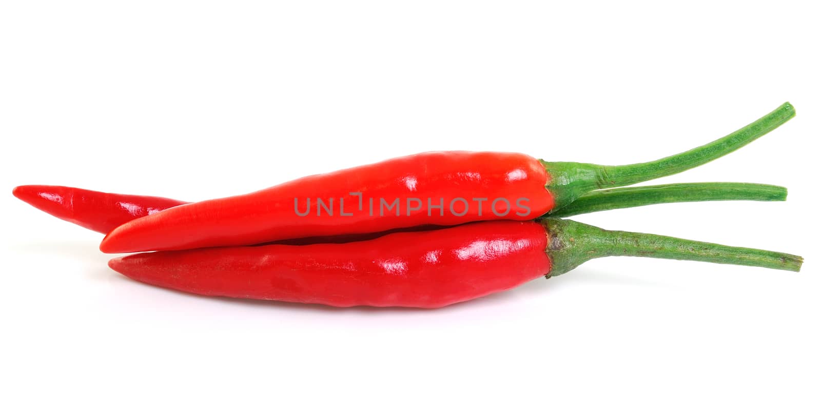 red hot chili pepper isolated on a white background by sommai