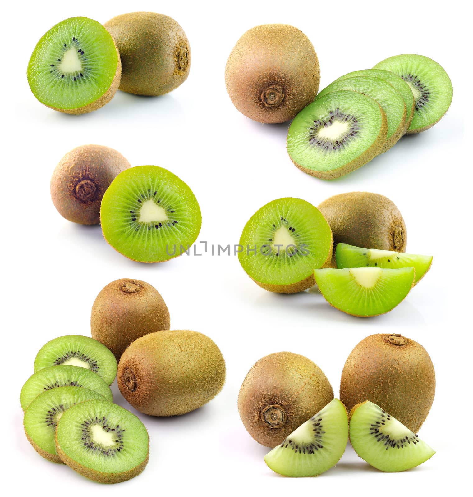 kiwi fruit isolated on white background