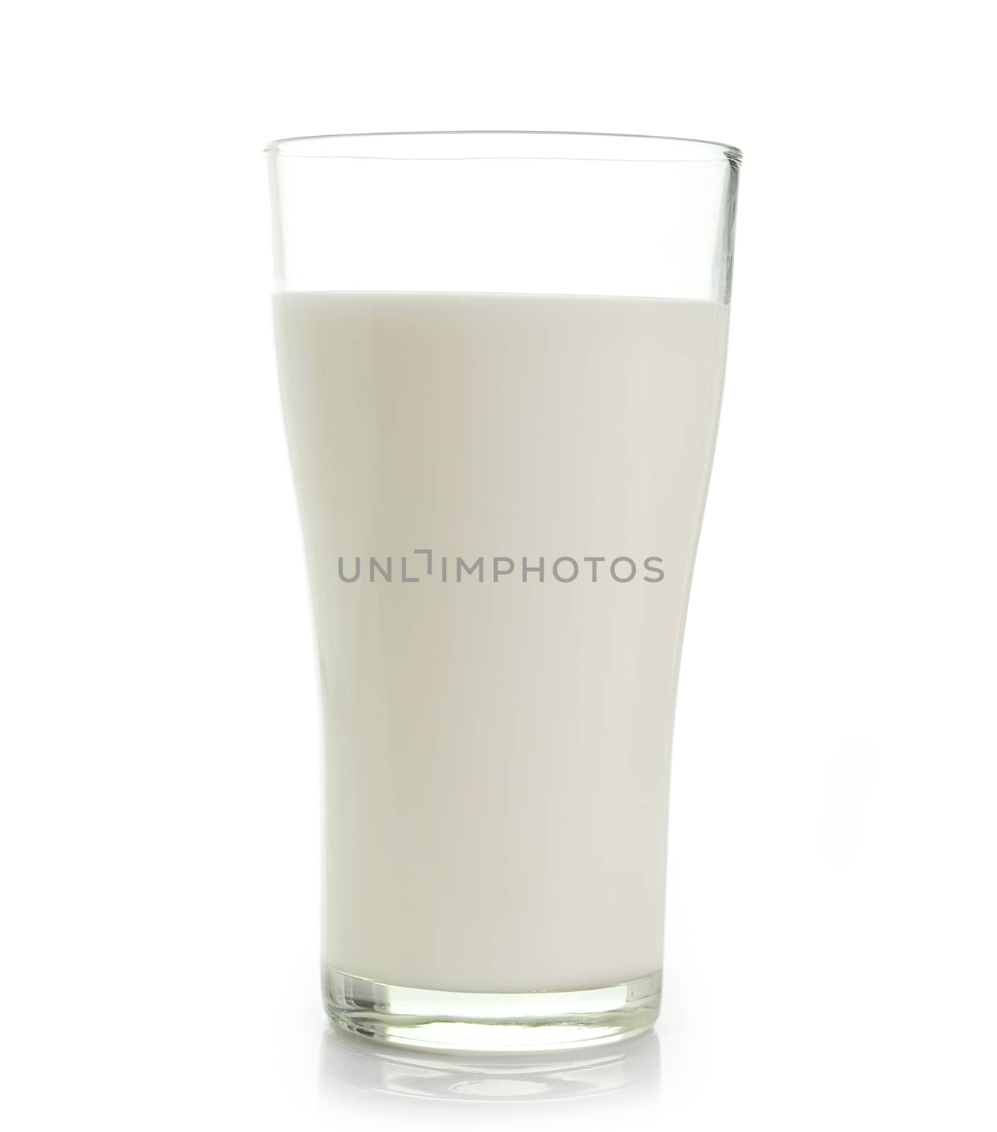 glass of milk isolated on white background