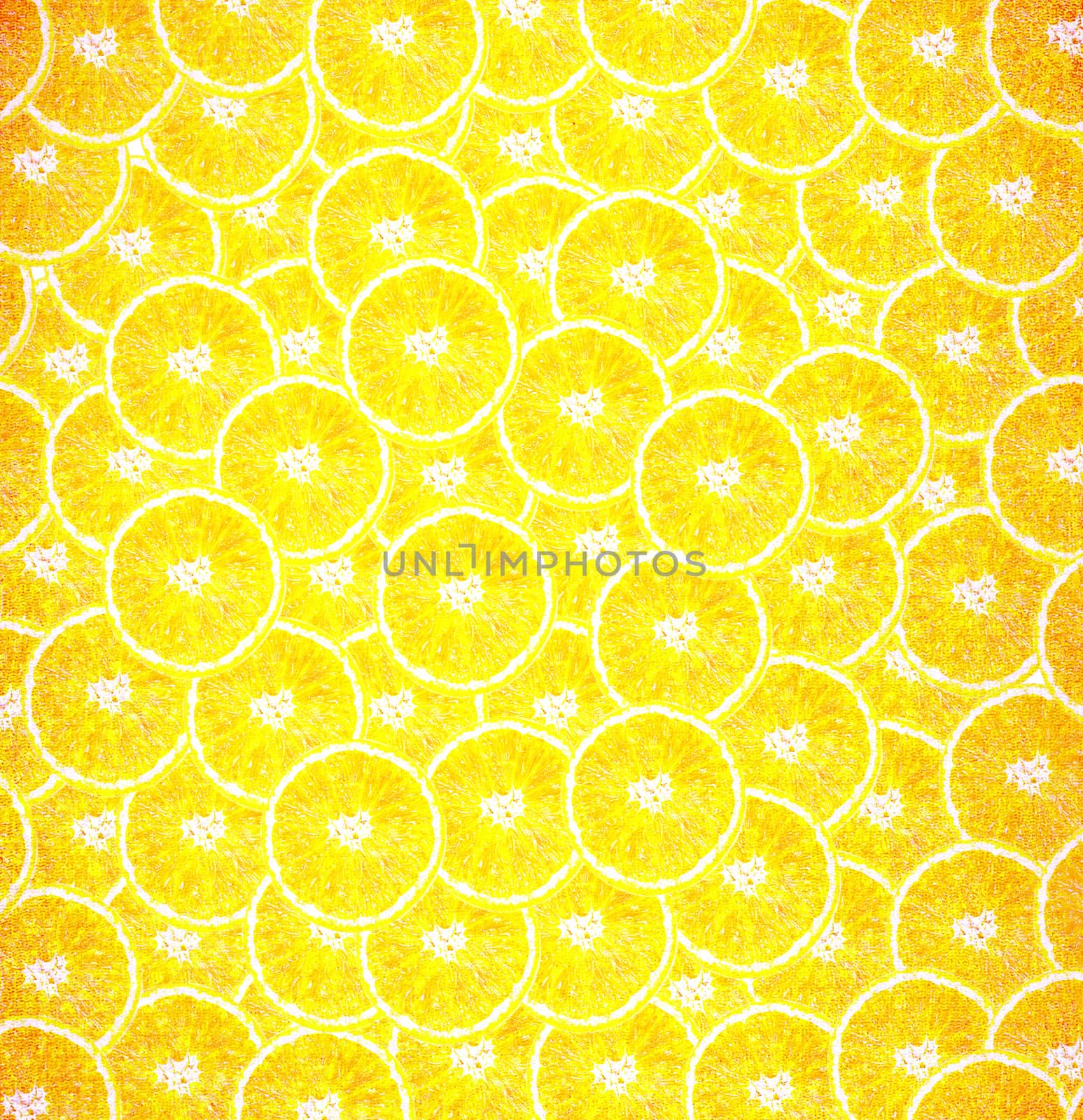 background made of sliced juicy oranges