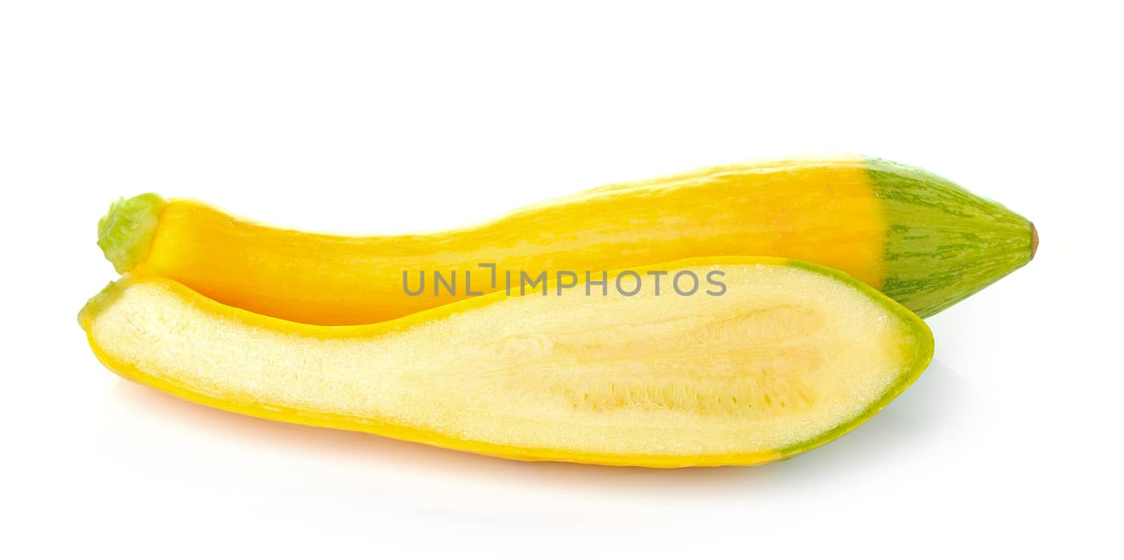 Zucchini isolated on a white background by sommai