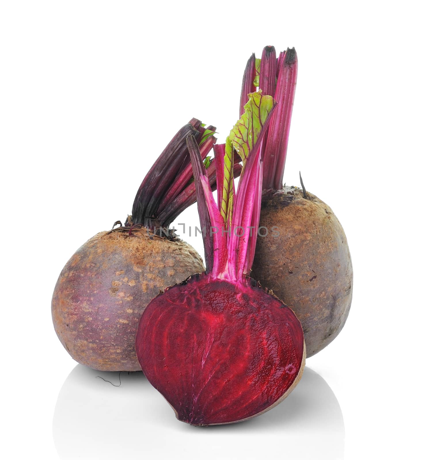 Beetroots isolated on white background